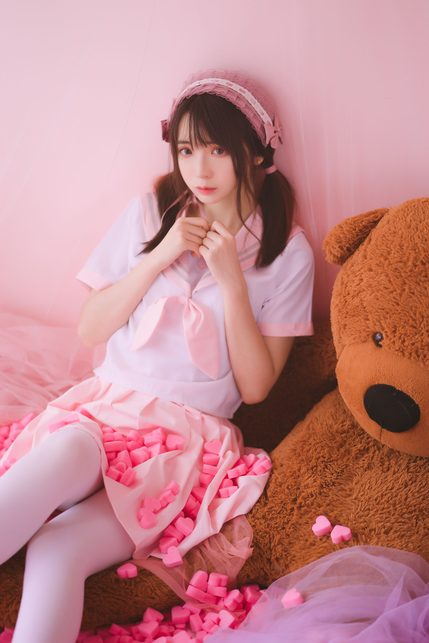 [萝莉COS] 疯猫ss《丝袜狂想曲(粉)》 [54P]