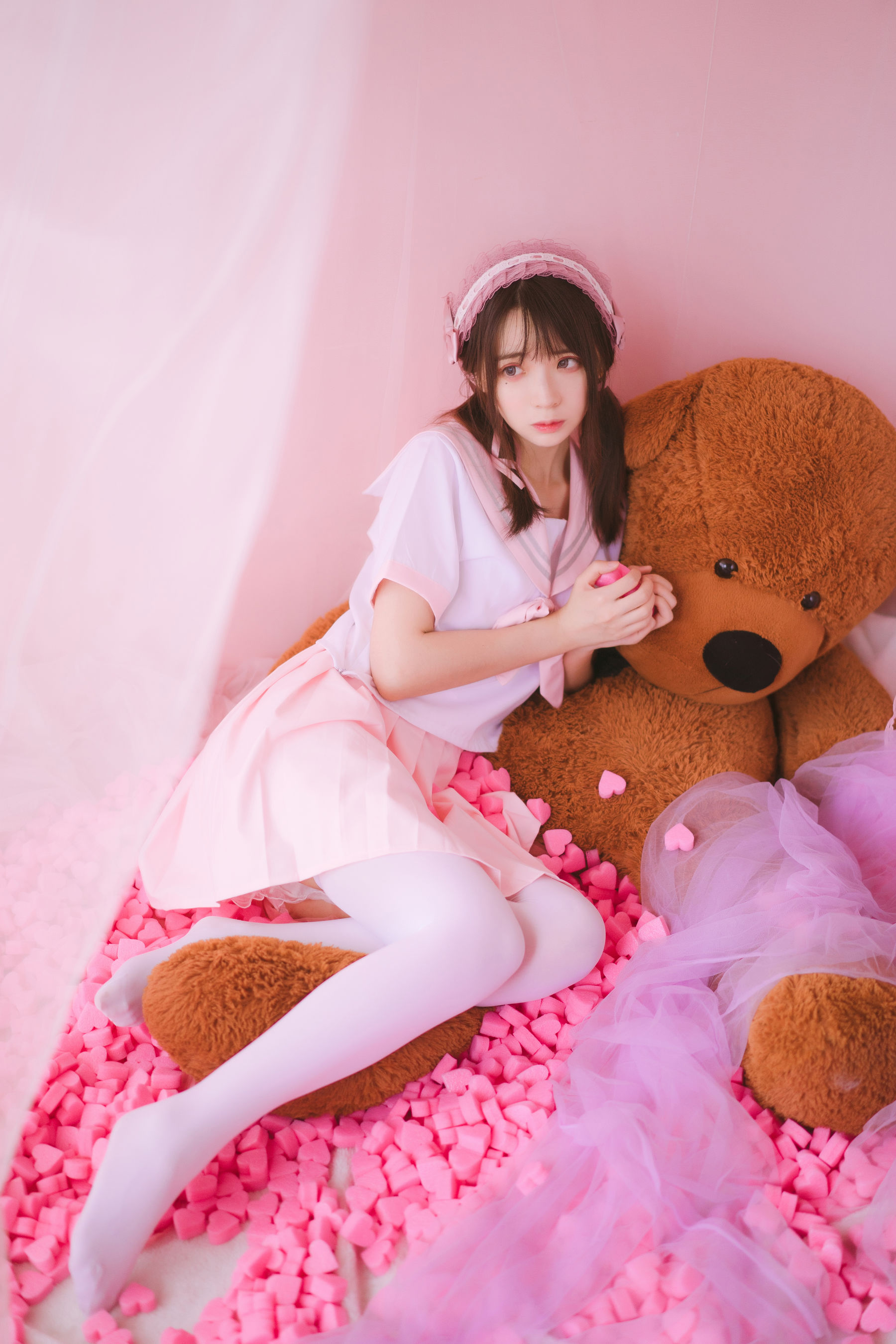 [萝莉COS] 疯猫ss《丝袜狂想曲(粉)》 [54P]