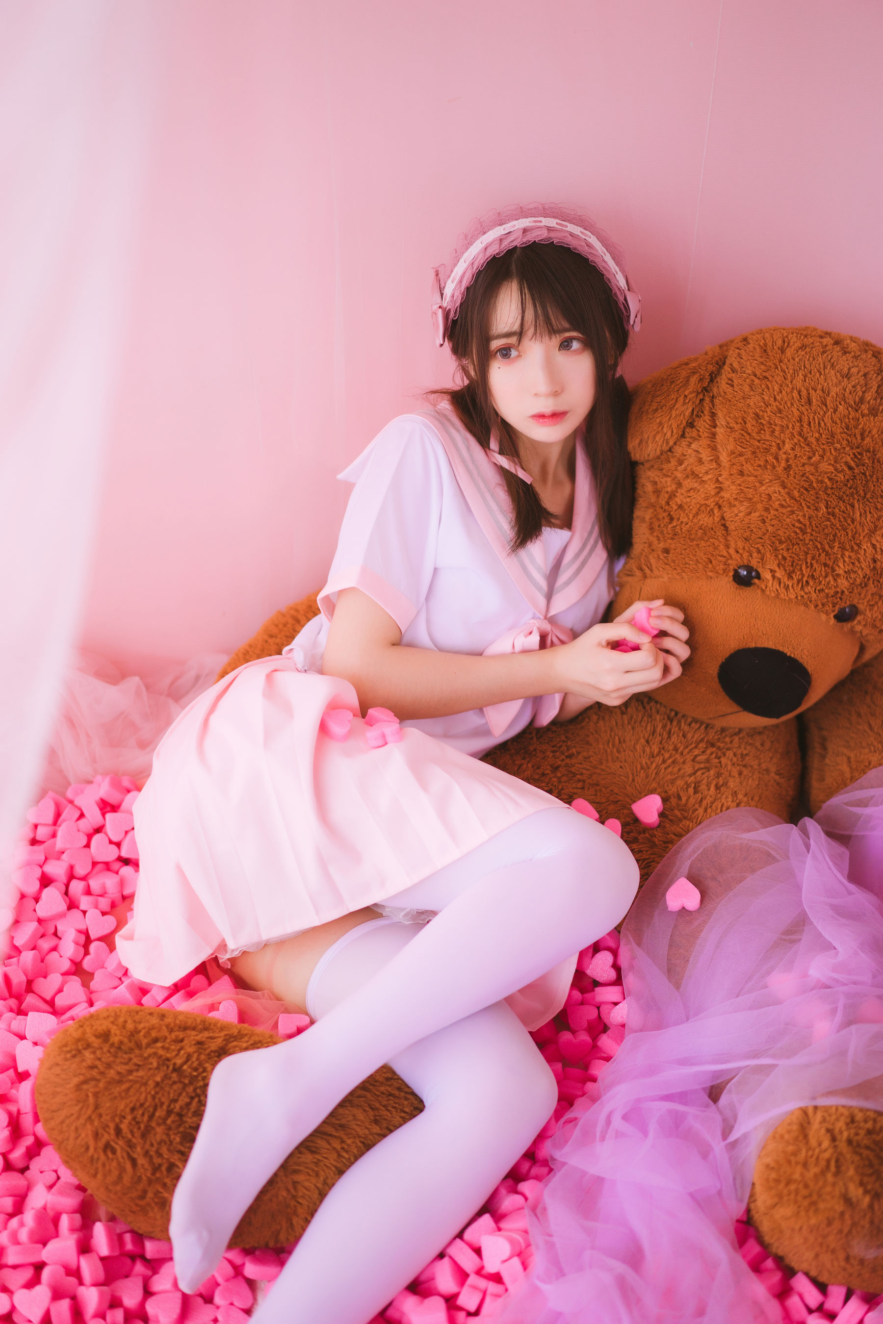 [萝莉COS] 疯猫ss《丝袜狂想曲(粉)》 [54P]