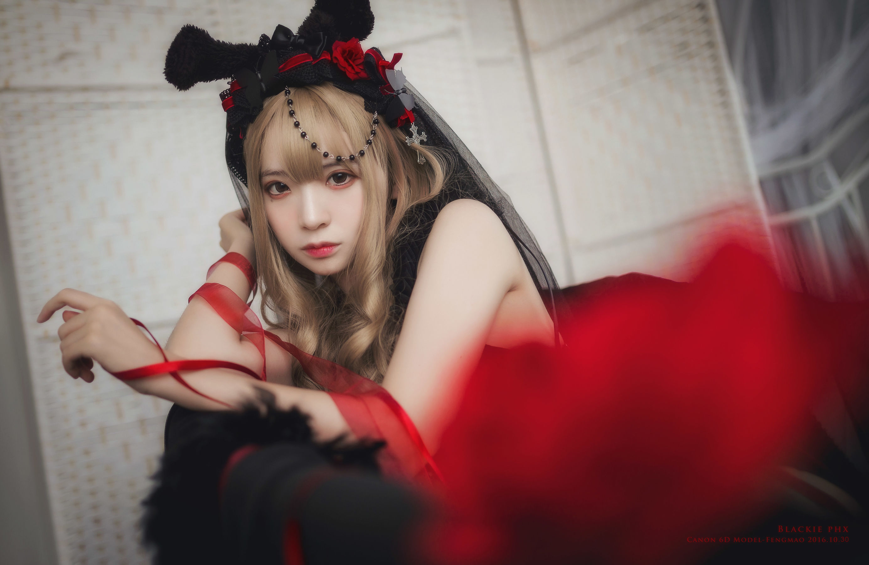 [Cosplay写真] 疯猫ss – 黑色玫瑰 [20P]