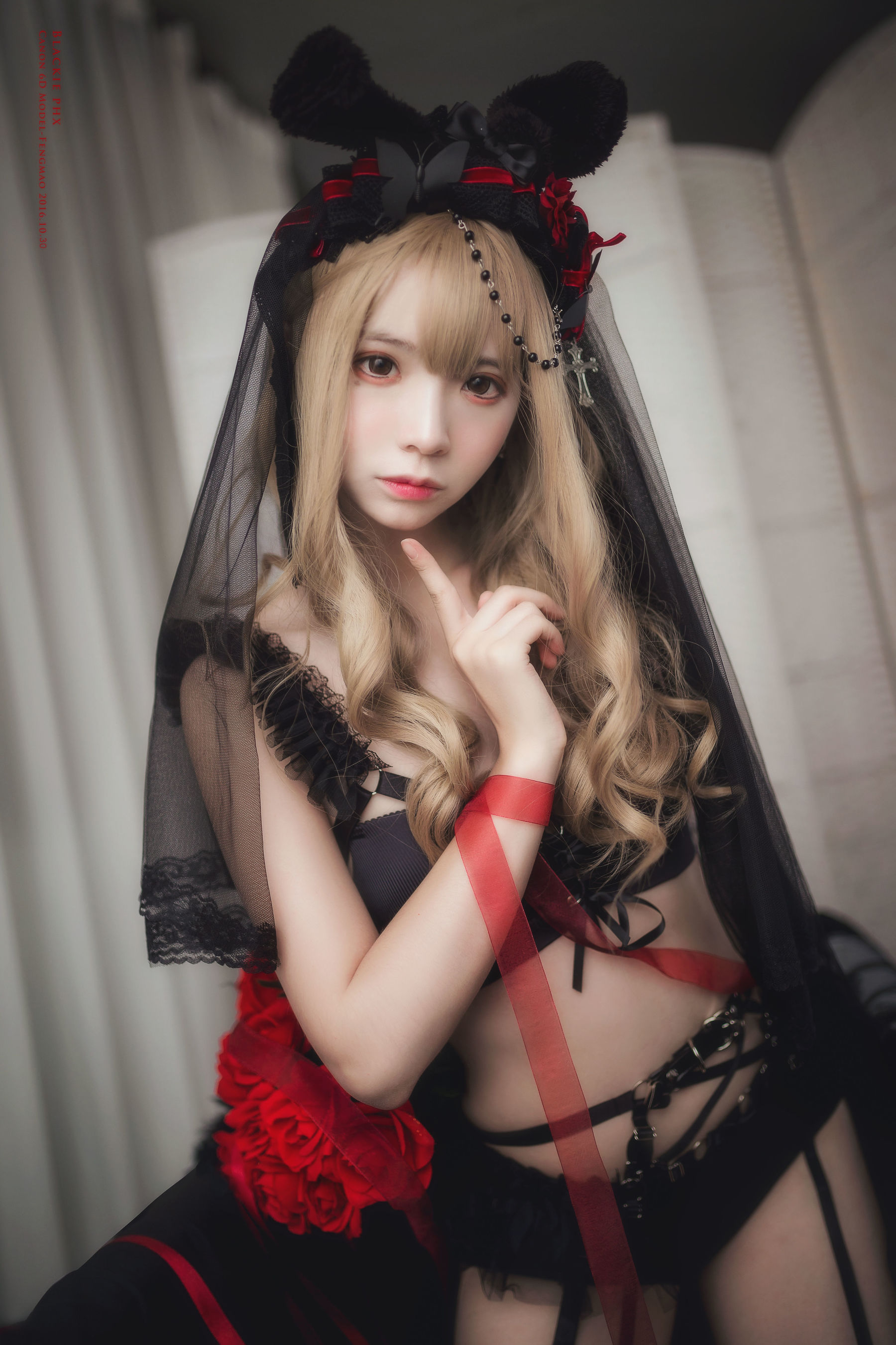 [Cosplay写真] 疯猫ss – 黑色玫瑰 [20P]