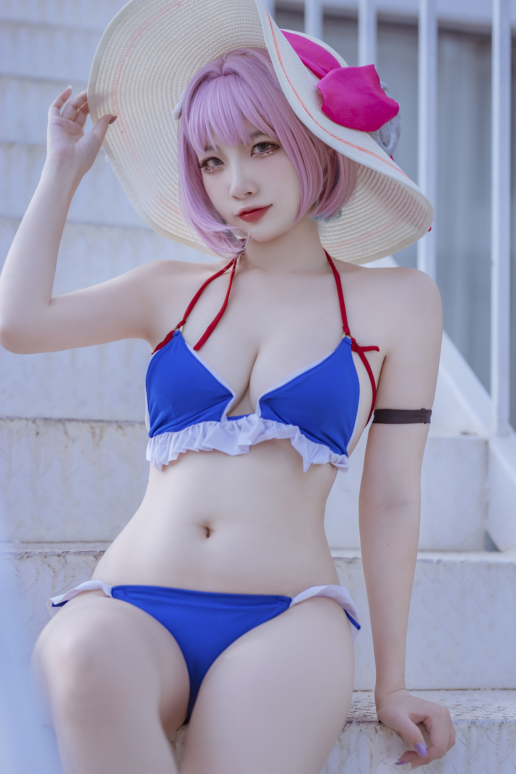 人气Coser二佐Nisa – 碧蓝 塔尔图泳装 [23P]