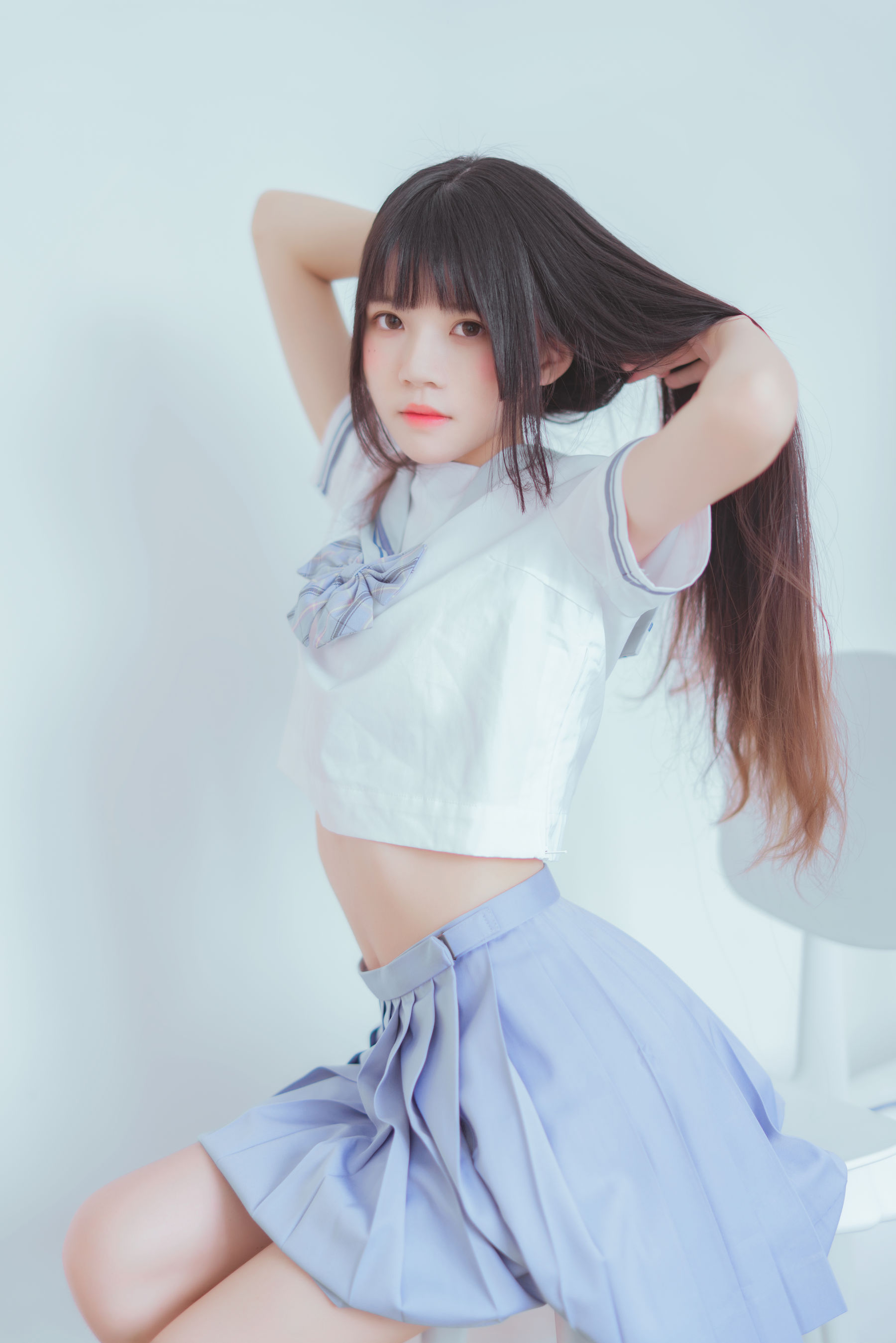 [萝莉COS] 桜桃喵 – 校服黑丝 [49P]
