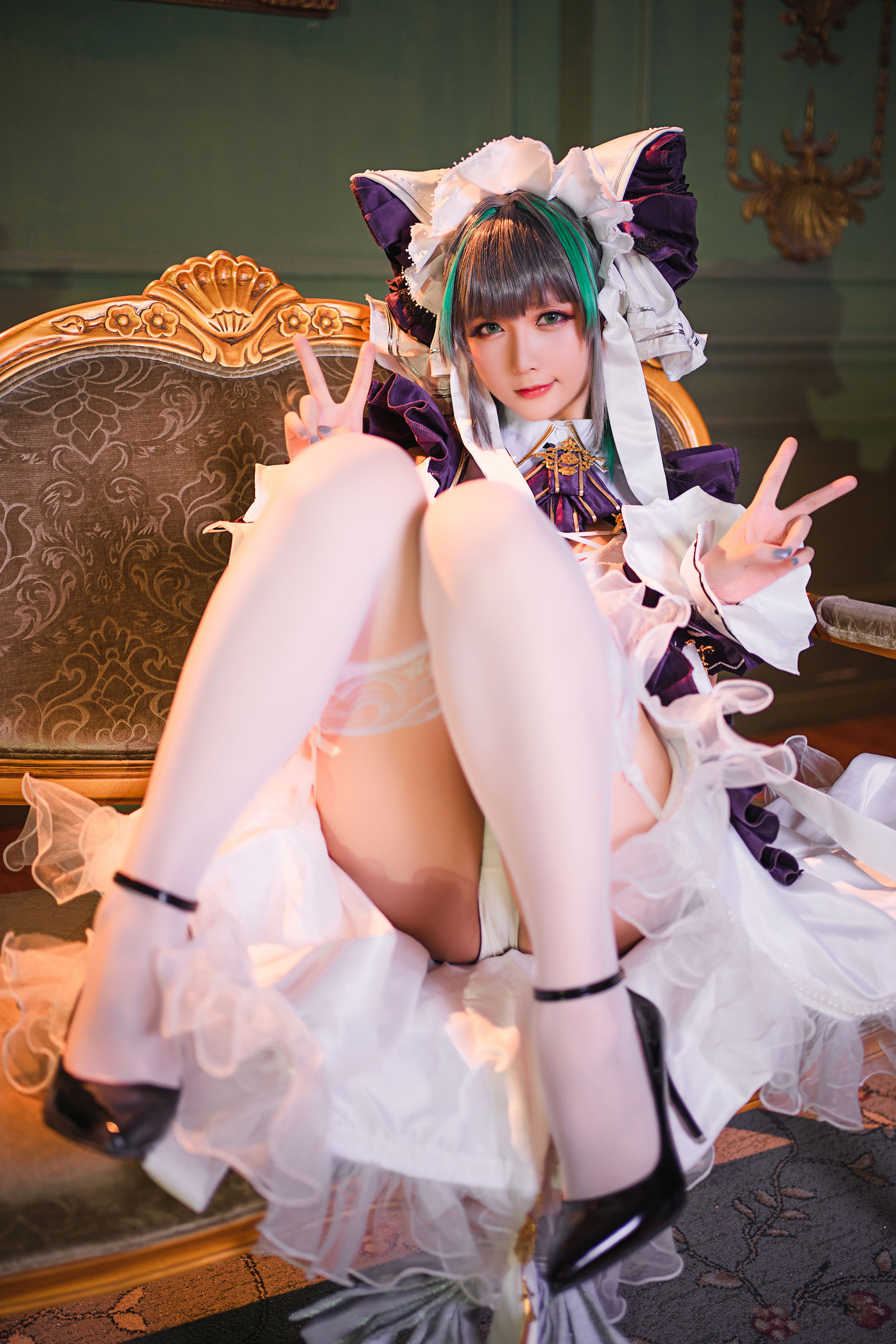 Coser小姐姐星之迟迟 – R-Maid《柴郡》 [15P]