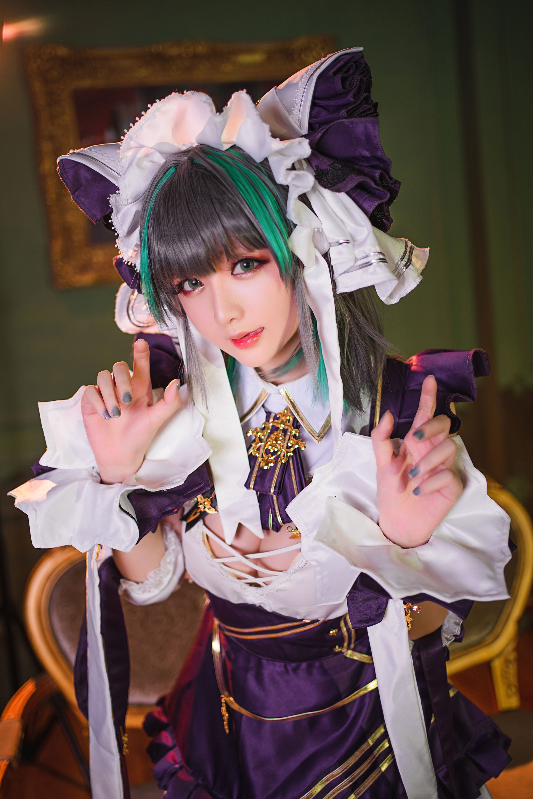 Coser小姐姐星之迟迟 – R-Maid《柴郡》 [15P]