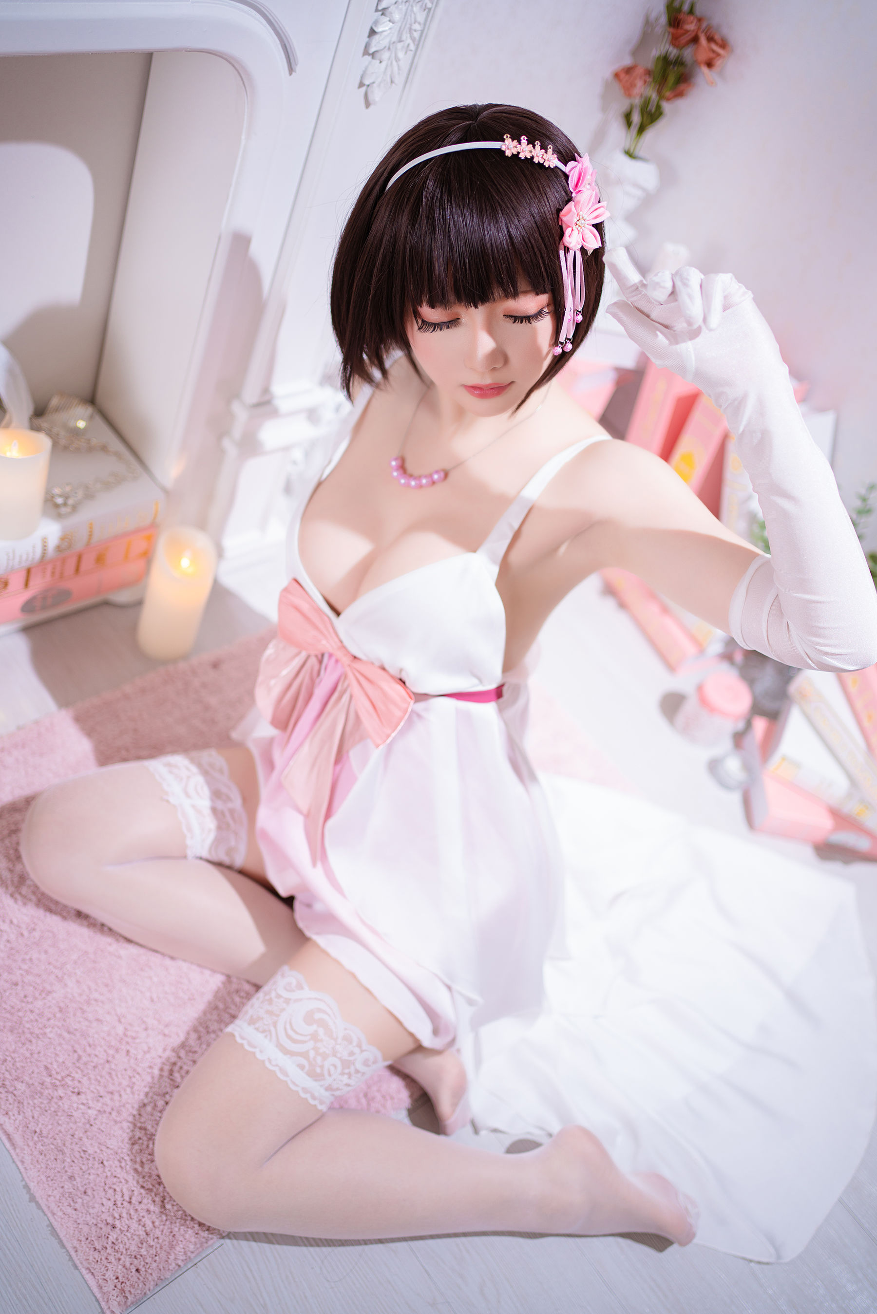 Coser小姐姐星之迟迟 – 加藤惠 特典礼服 [60P]