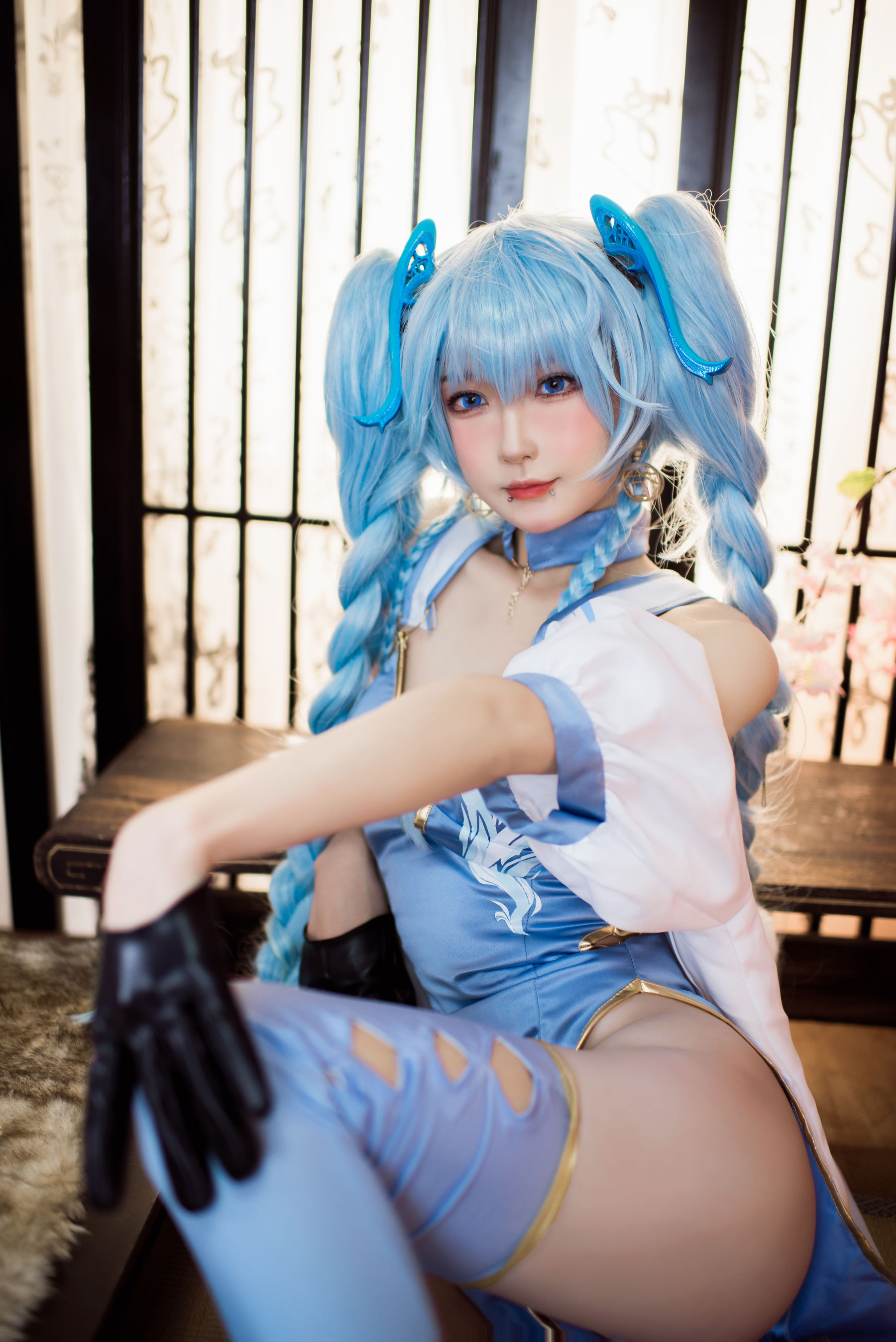 动漫博主阿包也是兔娘 – 少女前线 PA15翠雀媚 [31P]
