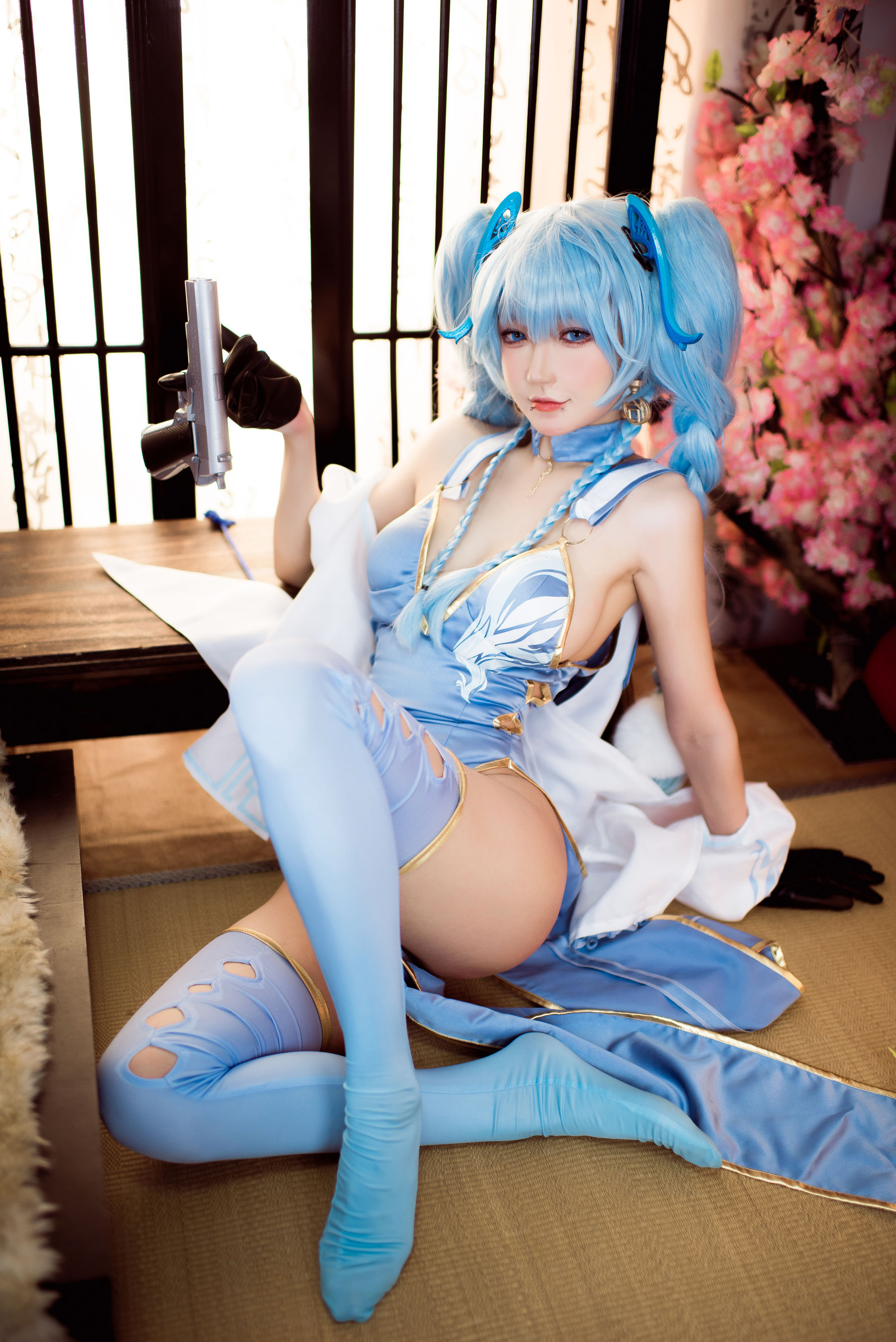 动漫博主阿包也是兔娘 – 少女前线 PA15翠雀媚 [31P]