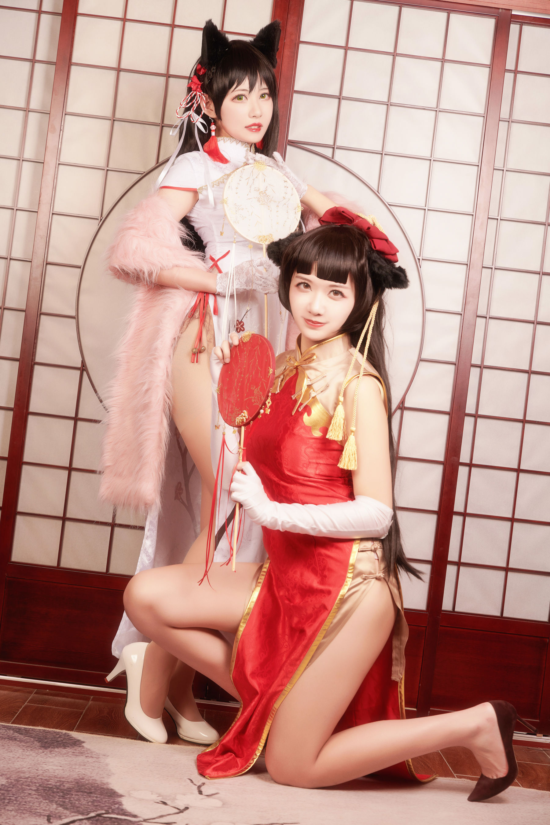 源纱希喵喵喵&Meiyi_烛墨 犬獒旗袍 [12P]
