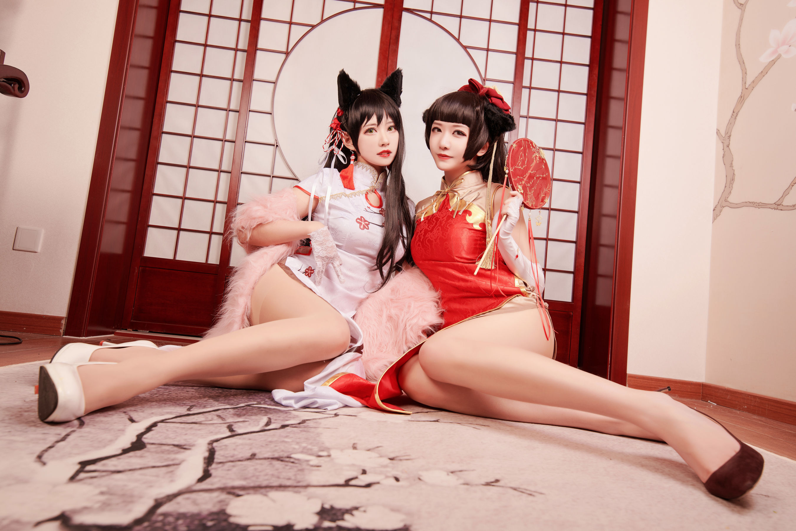 源纱希喵喵喵&Meiyi_烛墨 犬獒旗袍 [12P]