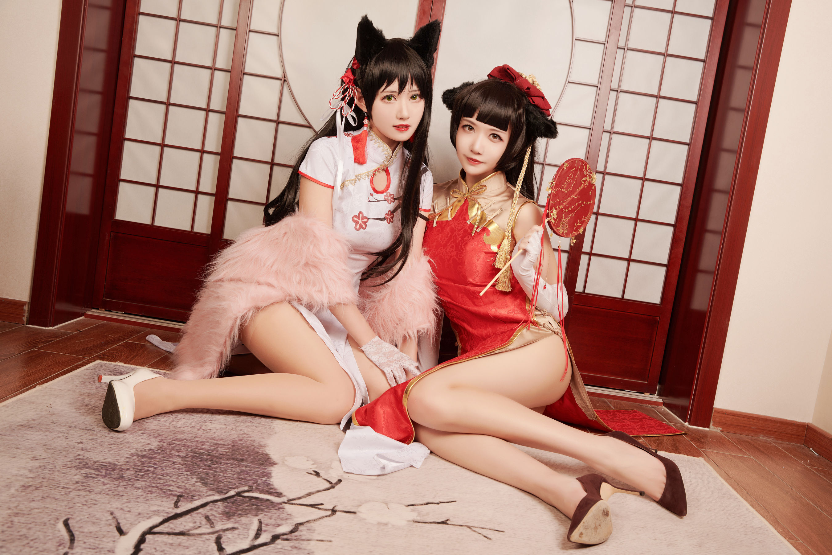 源纱希喵喵喵&Meiyi_烛墨 犬獒旗袍 [12P]