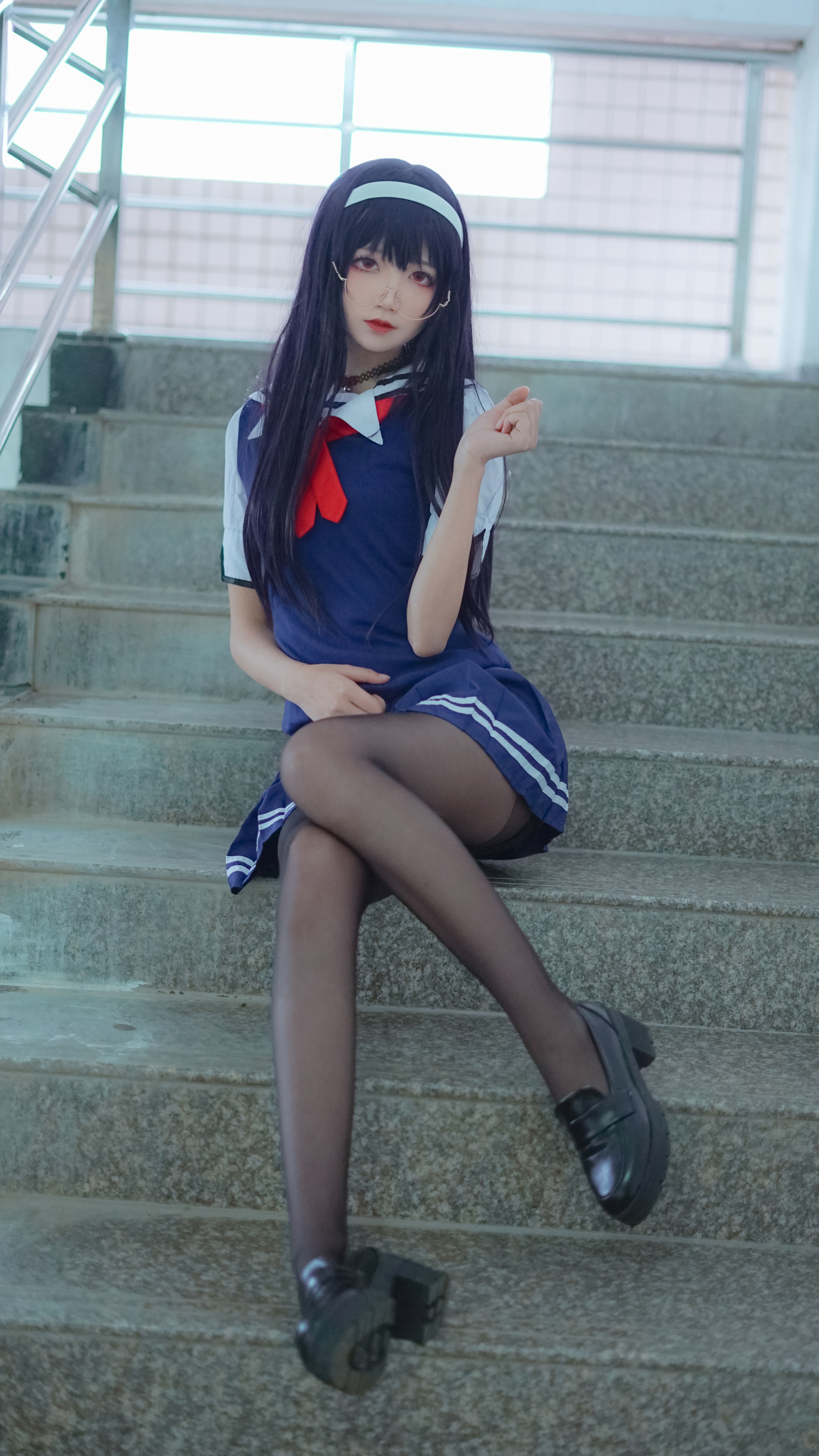 [萝莉COS] 清纯少女五更百鬼 – 学姐校服 [25P]