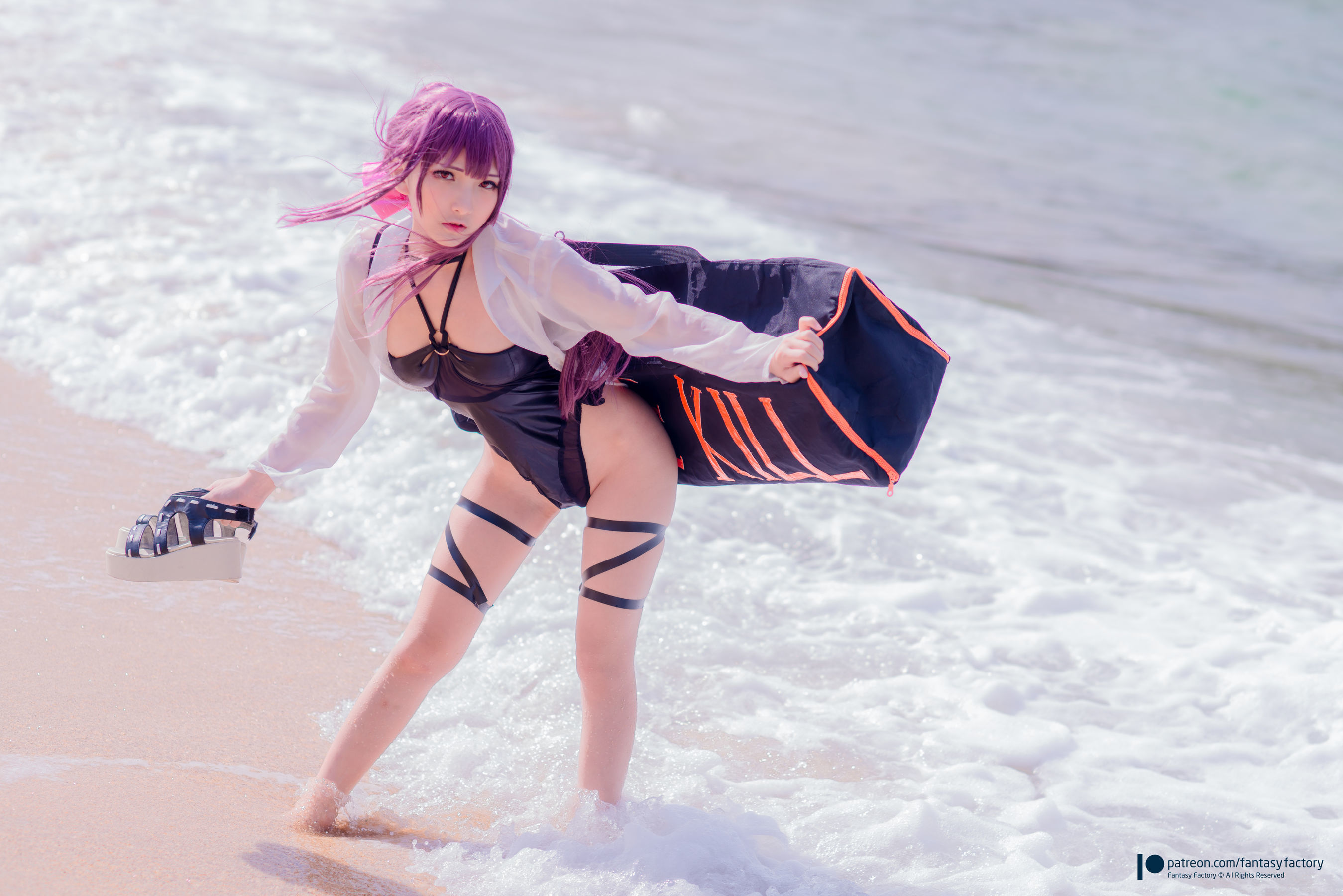 [Fantasy Factory] 小丁Cosplay – 海滩风情 [34P]