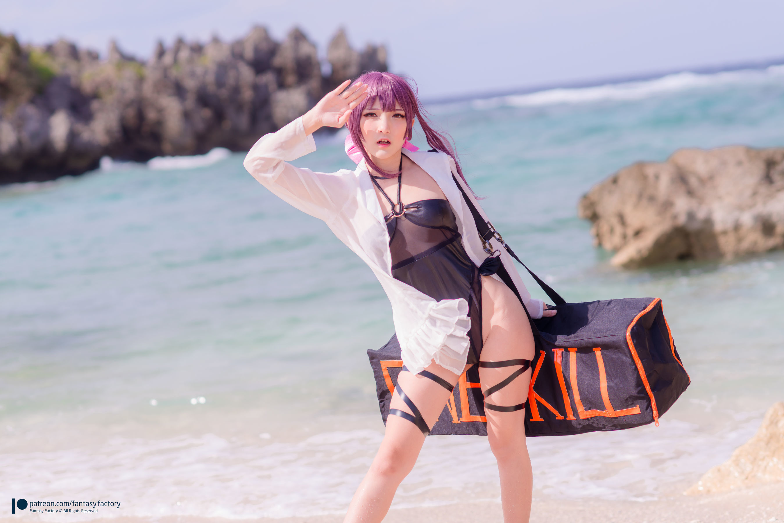 [Fantasy Factory] 小丁Cosplay – 海滩风情 [34P]