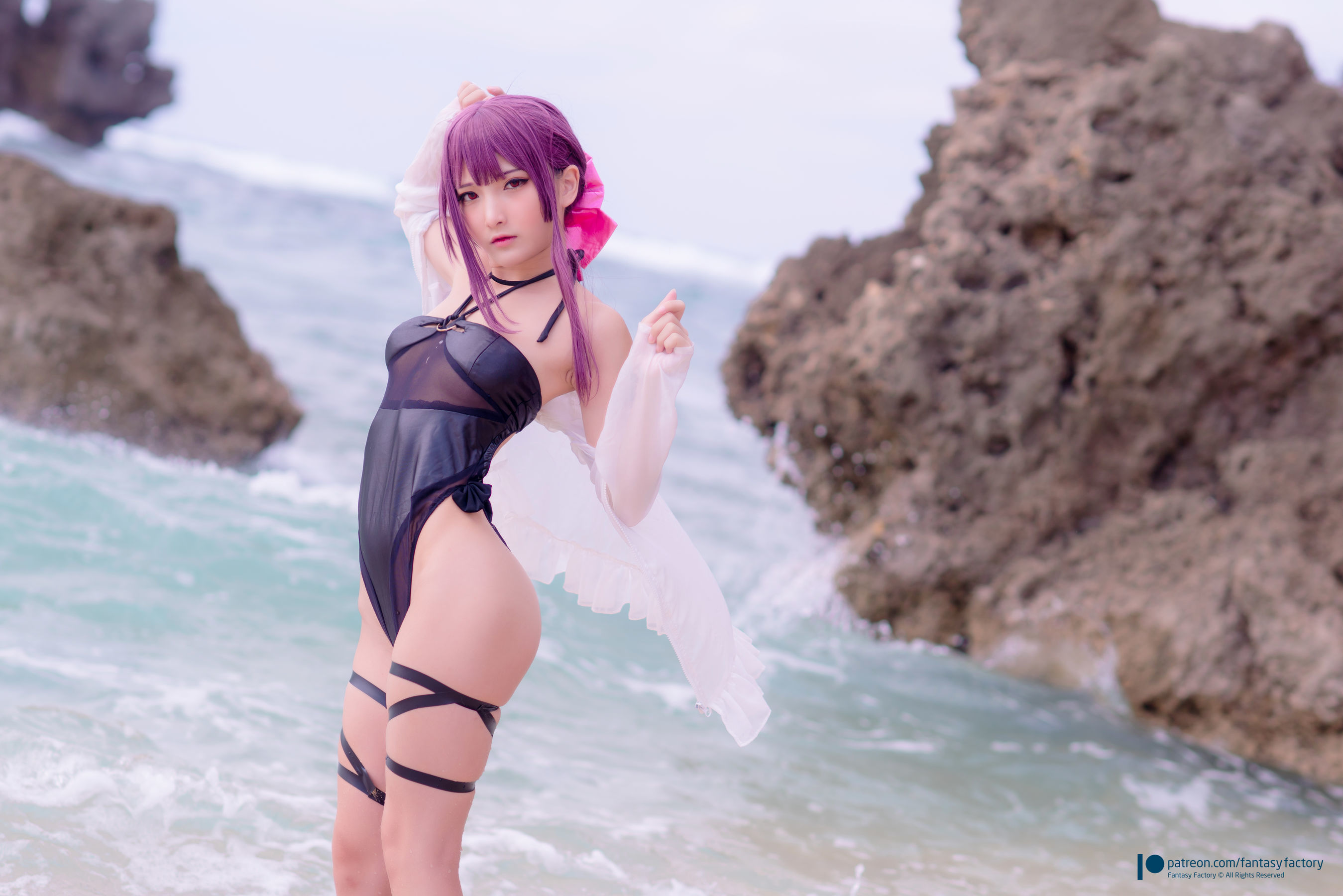 [Fantasy Factory] 小丁Cosplay – 海滩风情 [34P]