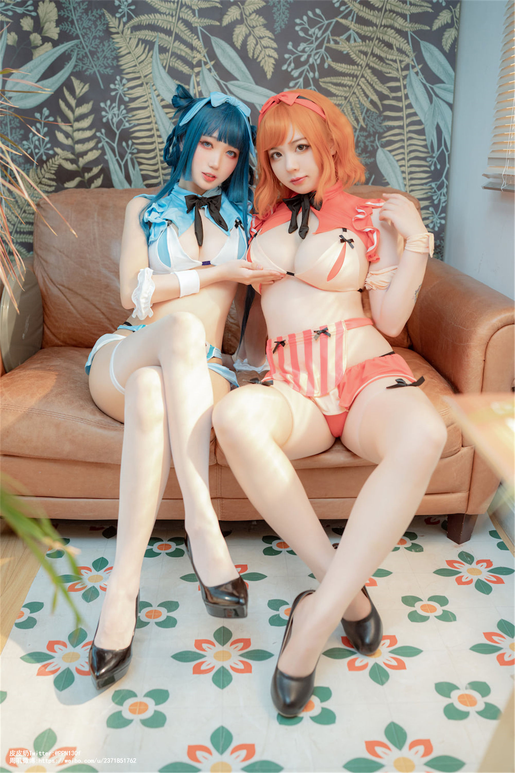 皮皮奶可可爱了啦&周叽是可爱兔兔 – 服务员 [39P]
