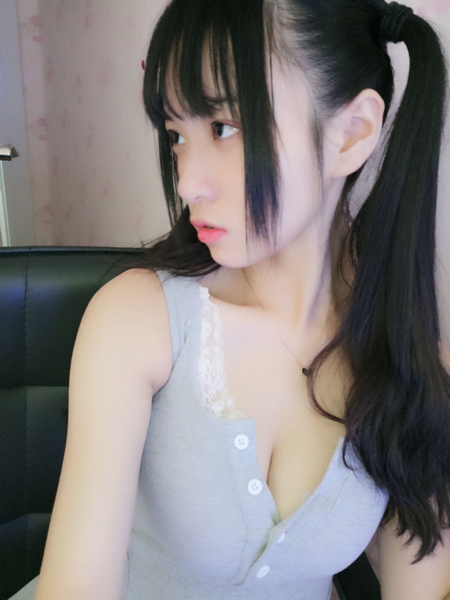 双马尾少女赛高酱作品 – 露脸灰色裙子 [23P]