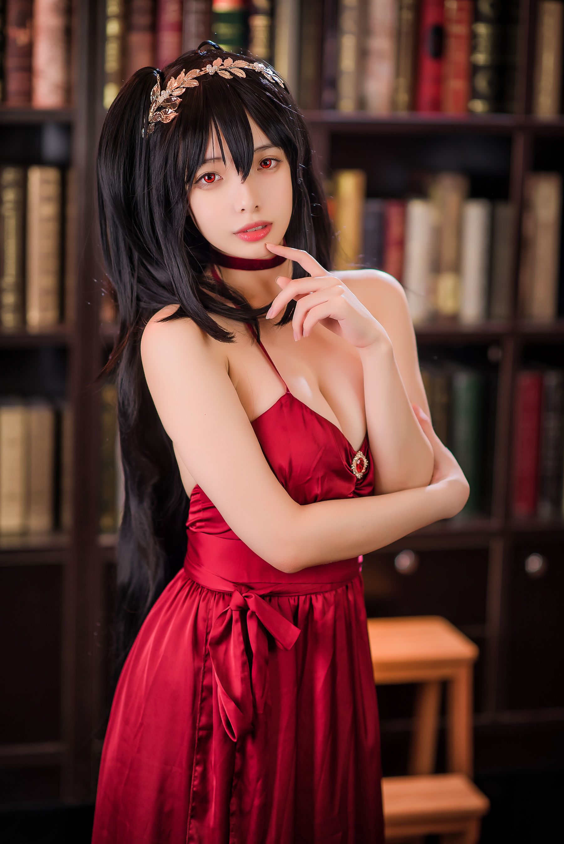 [萝莉COS] 雯妹 – 碧蓝航线大凤礼服 [43P]
