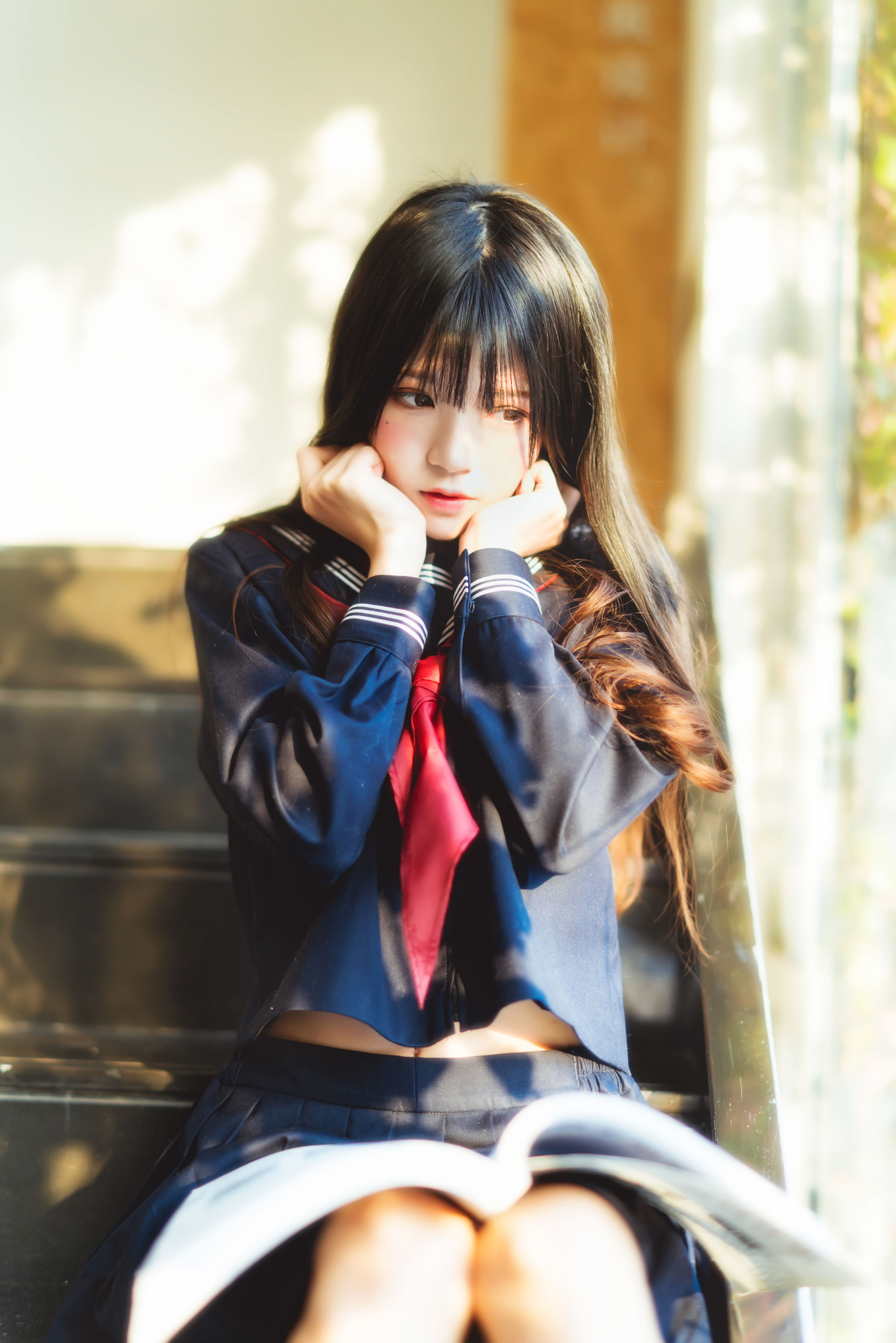 桜桃喵《(小少女)黑色水手服》 [50P]
