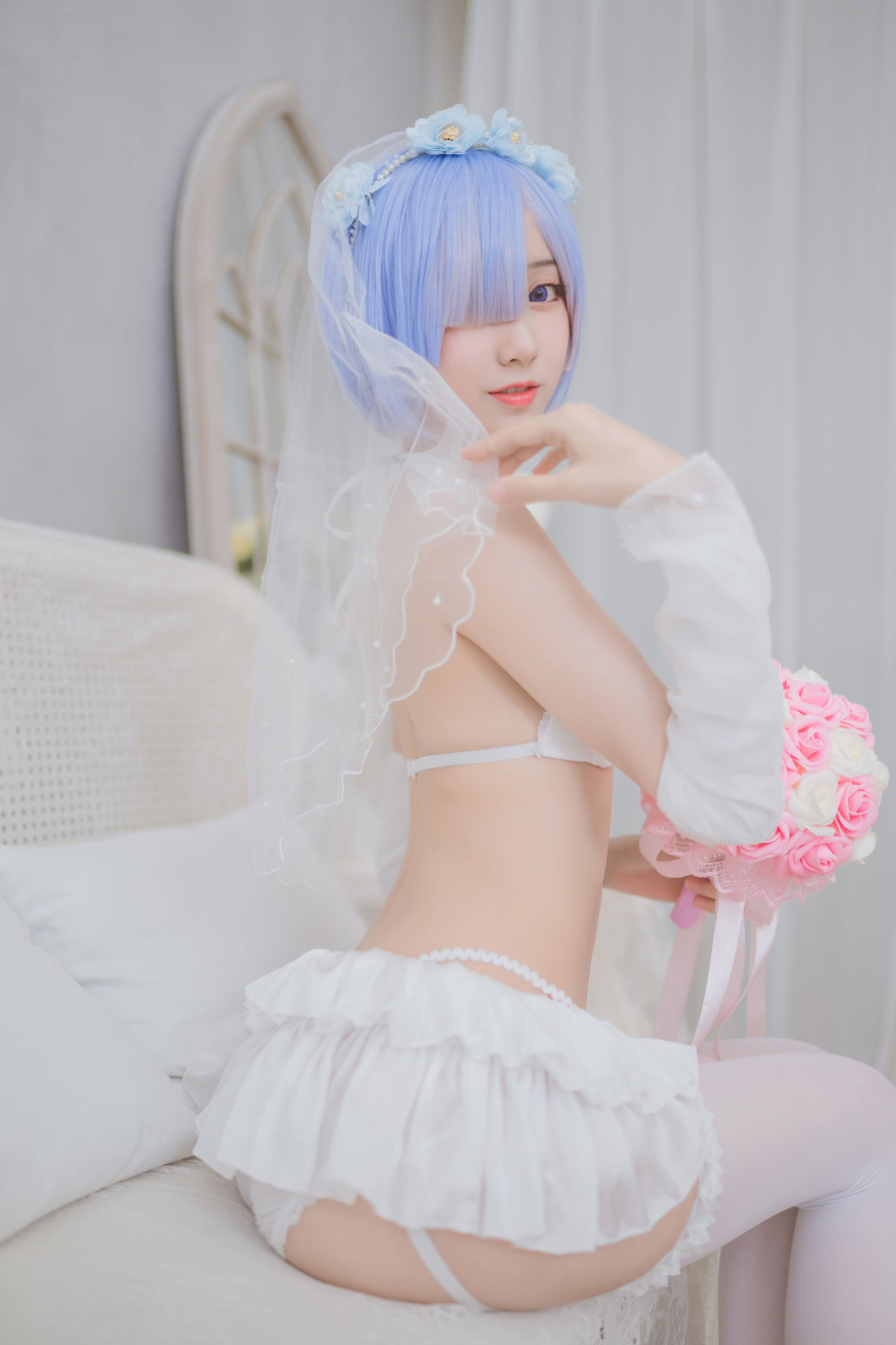 萌系小姐姐木绵绵OwO – 蕾姆婚纱 [30P]