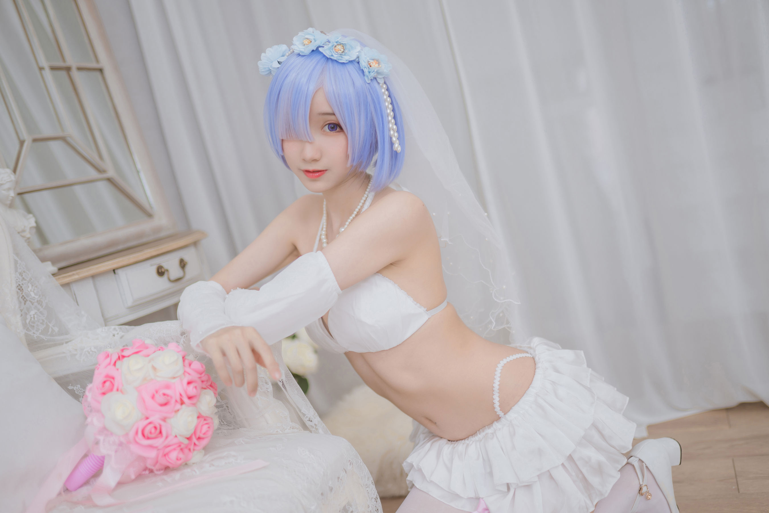 萌系小姐姐木绵绵OwO – 蕾姆婚纱 [30P]