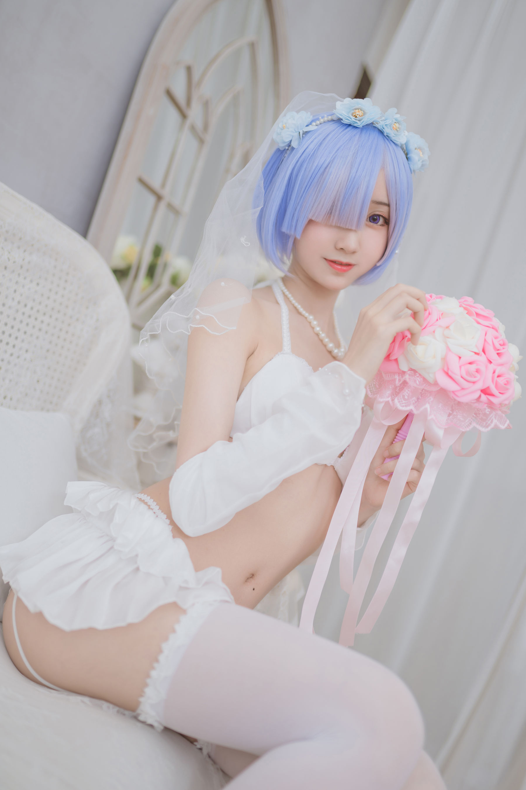 萌系小姐姐木绵绵OwO – 蕾姆婚纱 [30P]