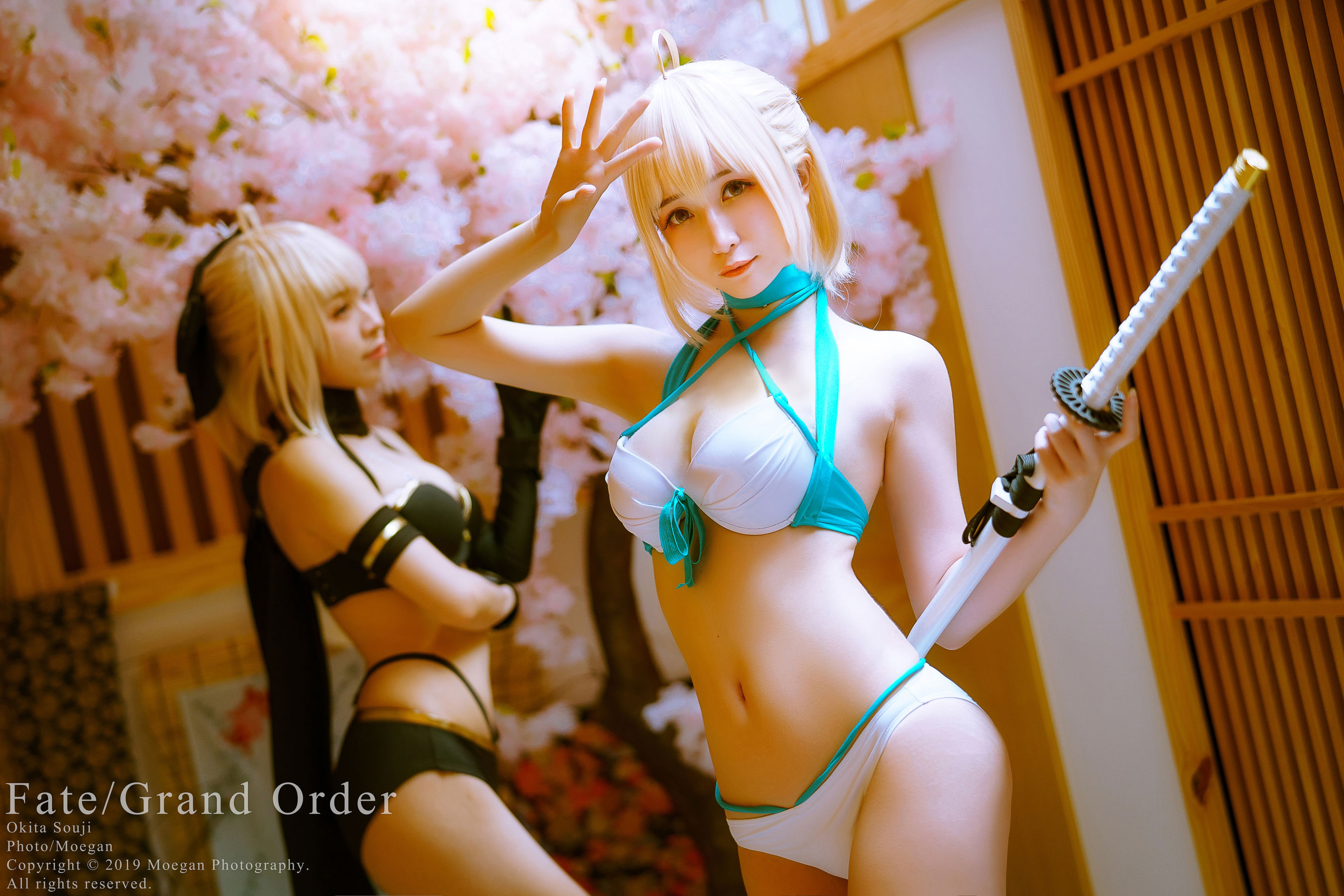 [Cosplay写真] Miyana咪呀 – 沖田総司 水着 [21P]
