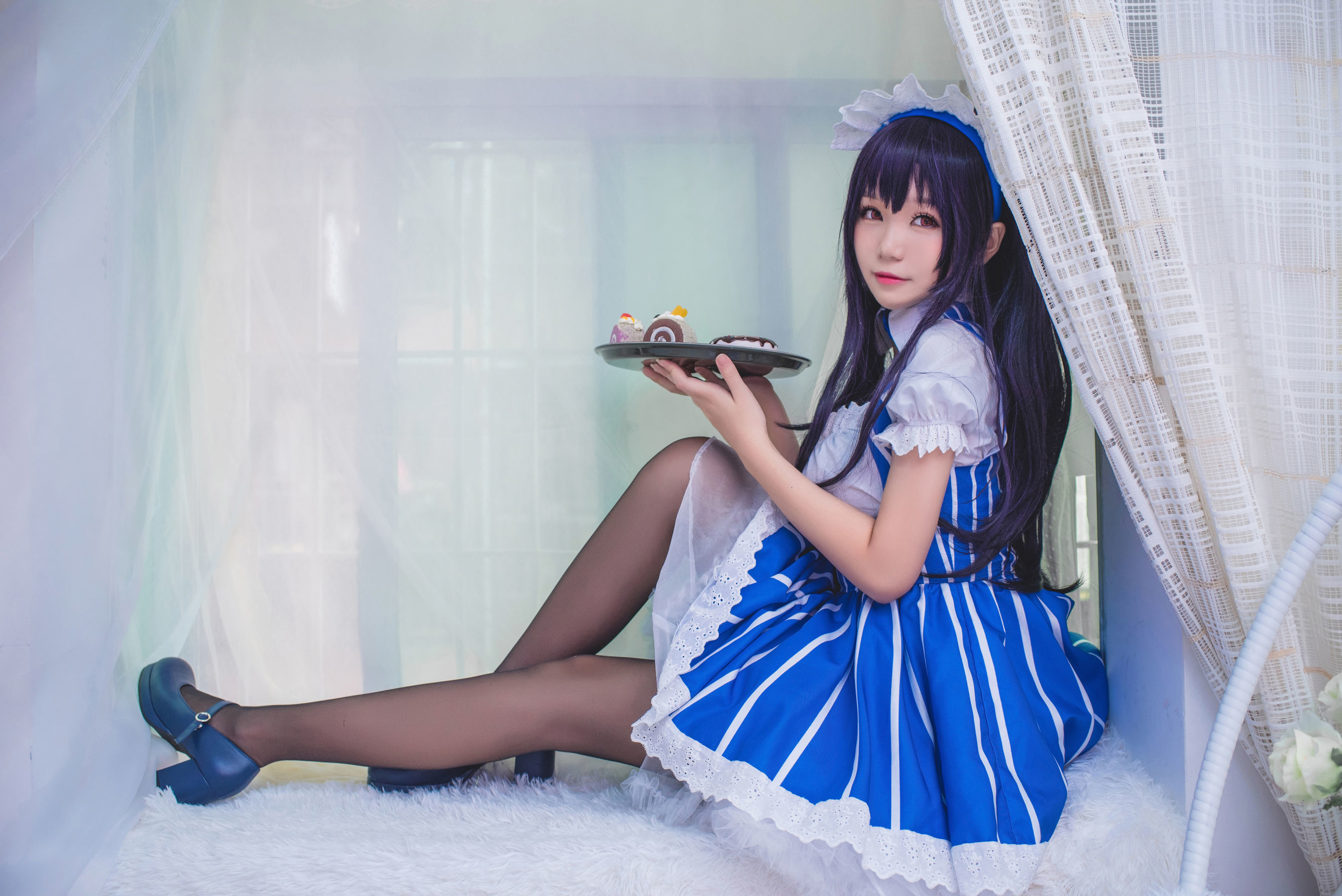 [萝莉COS] 白金Saki – 女仆 [21P]