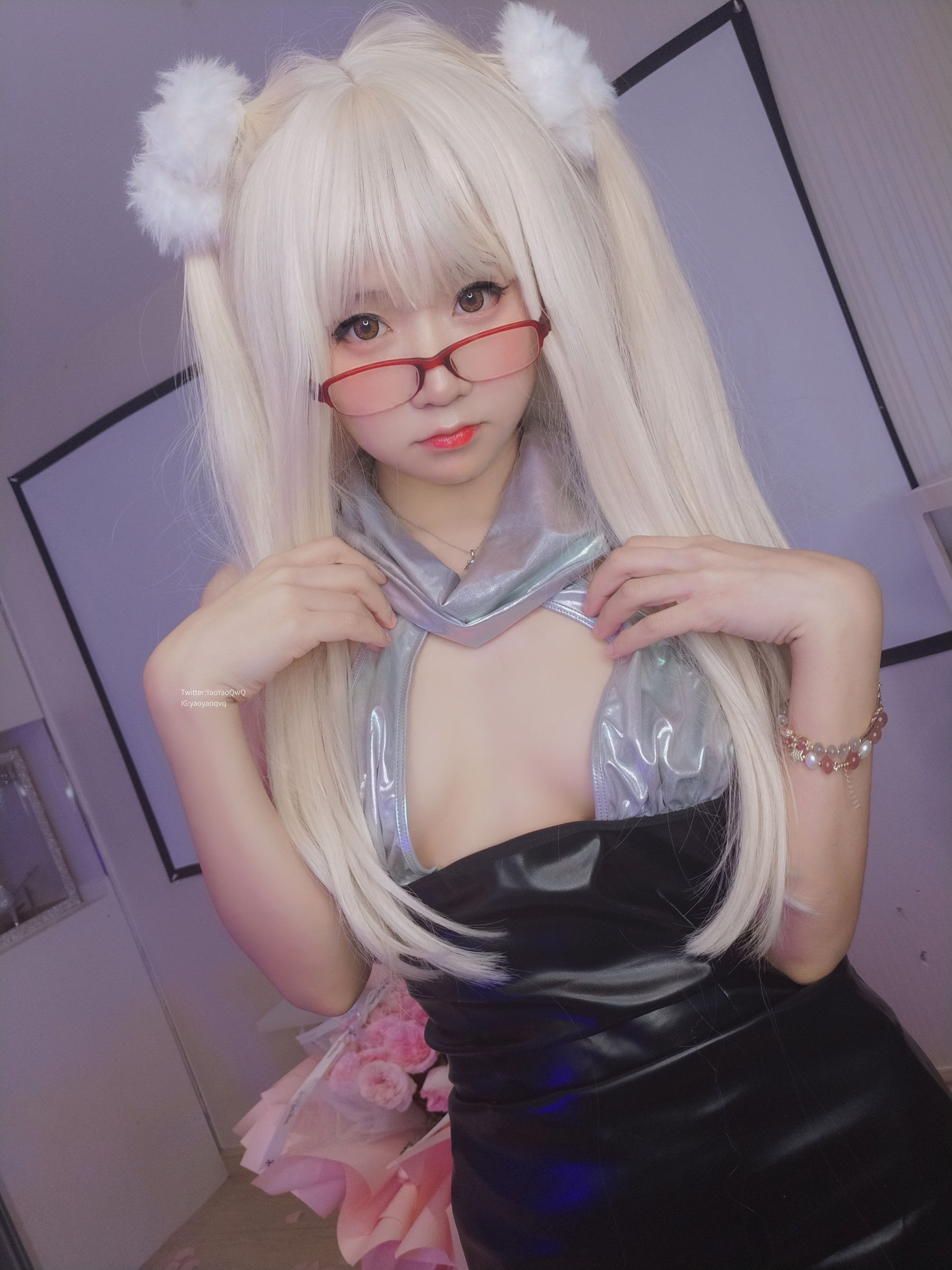 萌妹子Coser摇摇乐yoyo fantia 黑丝猫女 [115P]