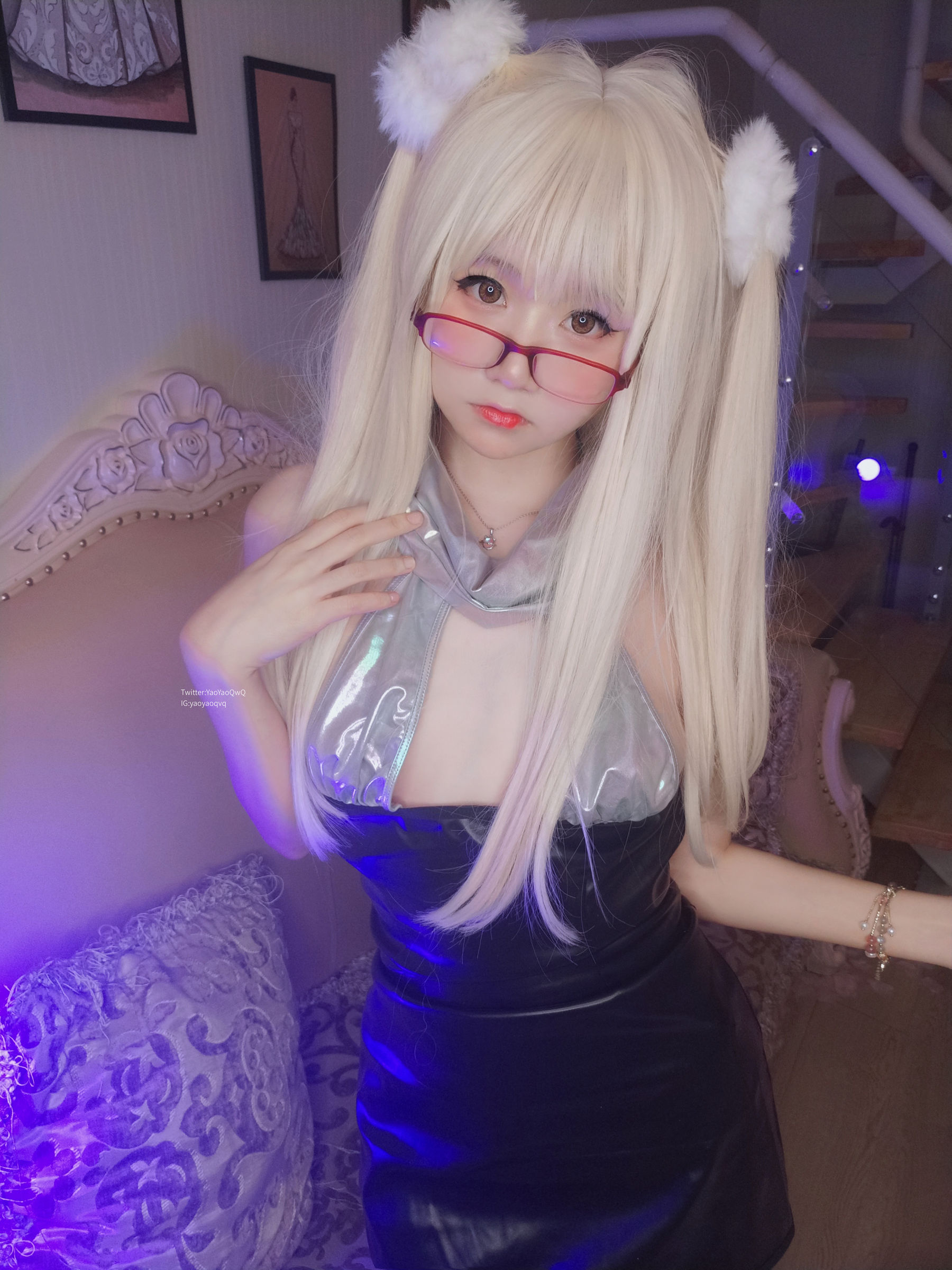 萌妹子Coser摇摇乐yoyo fantia 黑丝猫女 [115P]