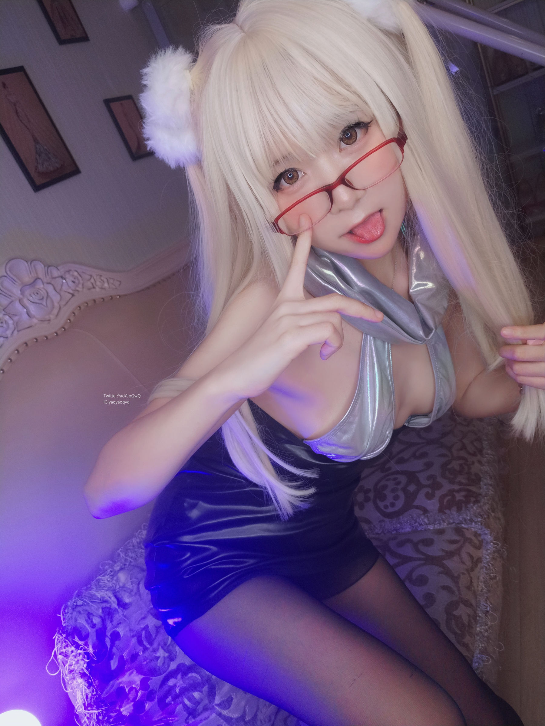 萌妹子Coser摇摇乐yoyo fantia 黑丝猫女 [115P]