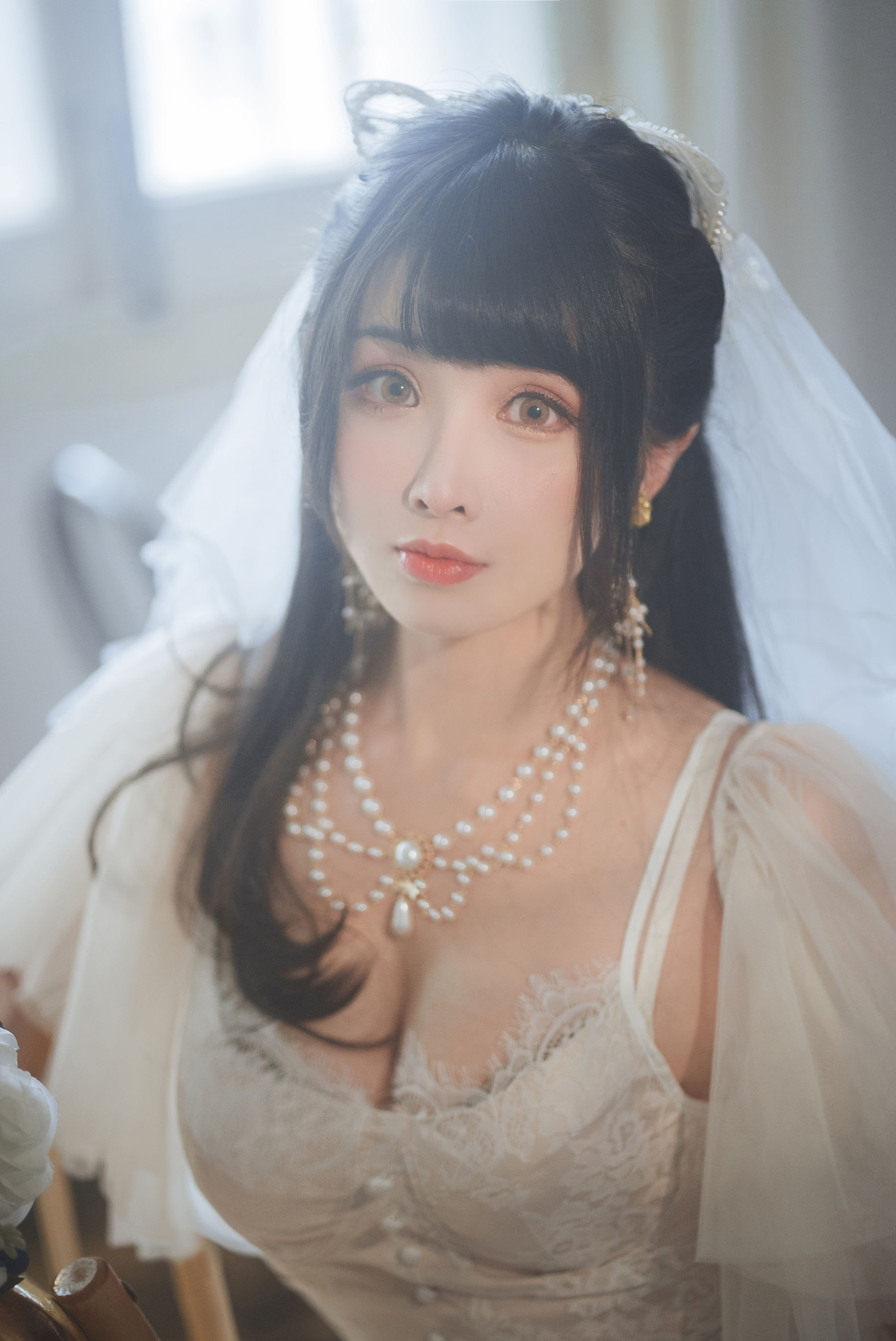 COS福利rioko凉凉子 – 透明婚纱 [37P]