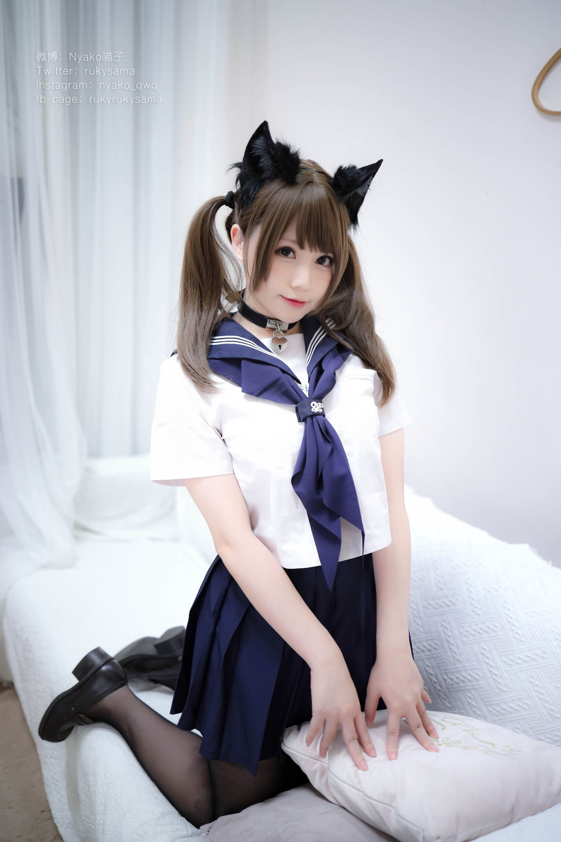 萌妹子Nyako喵子 黑丝水手服猫娘 [71P]