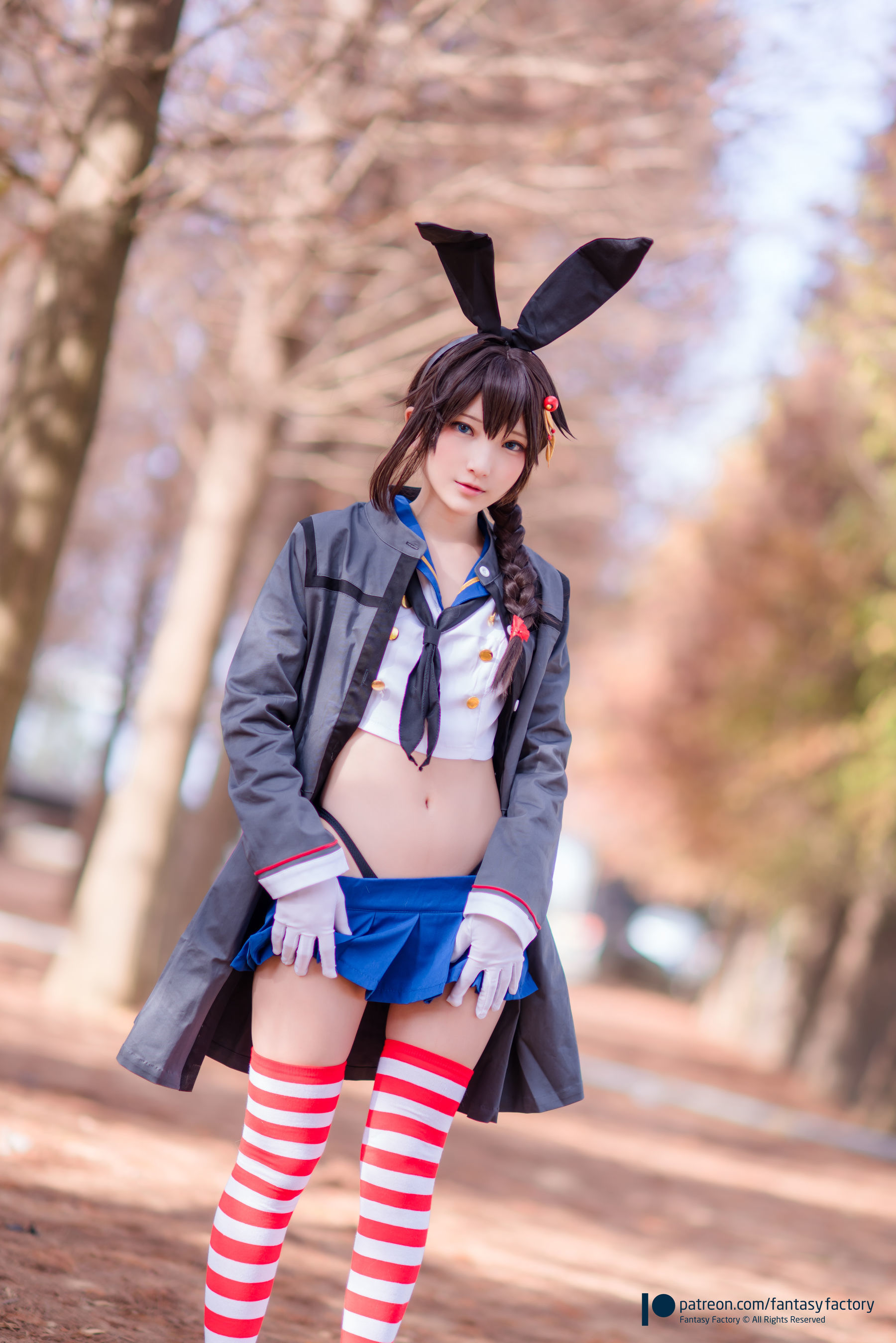 [Fantasy Factory] 小丁Cosplay – JK制服 水手小兔 外拍 [66P]