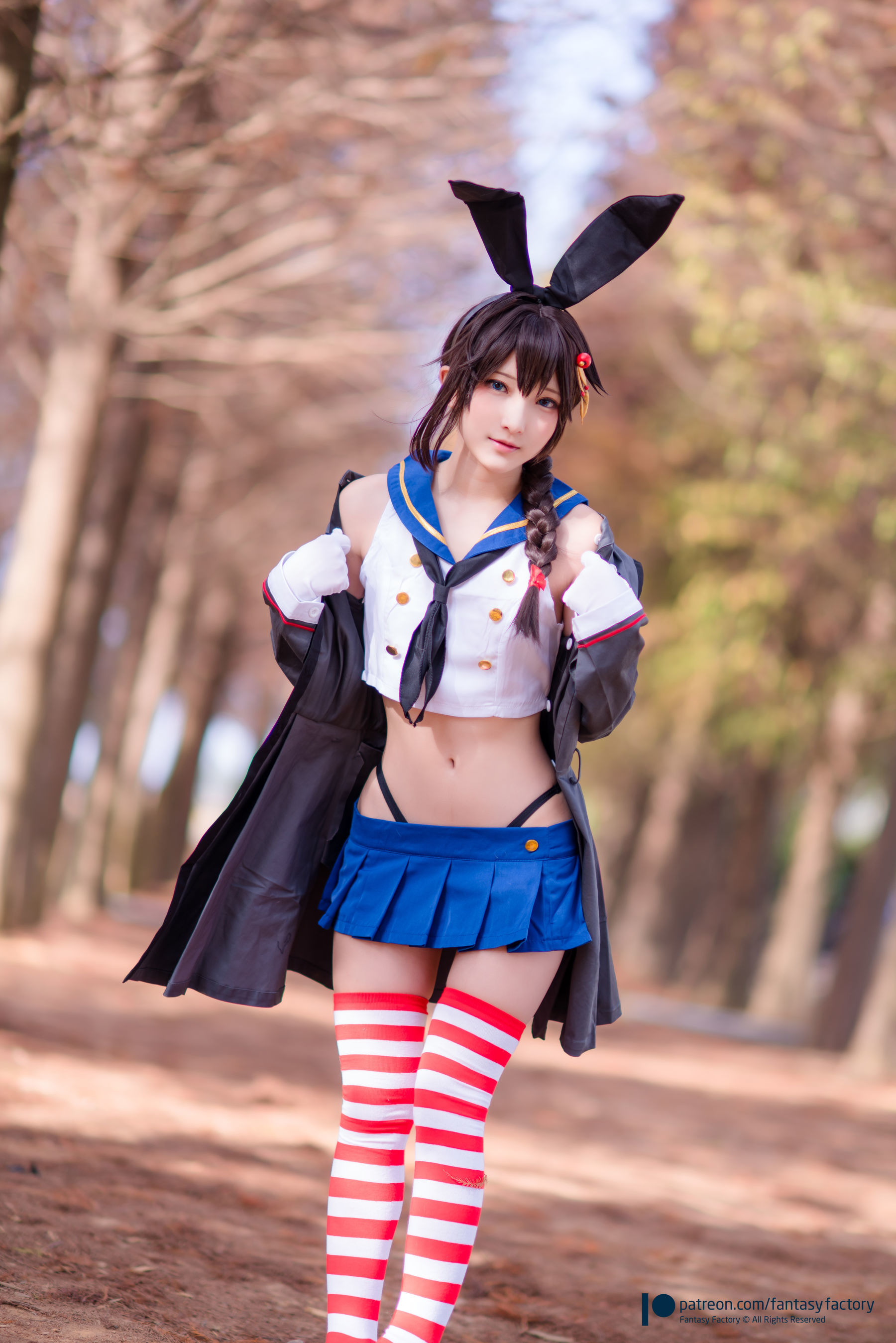 [Fantasy Factory] 小丁Cosplay – JK制服 水手小兔 外拍 [66P]