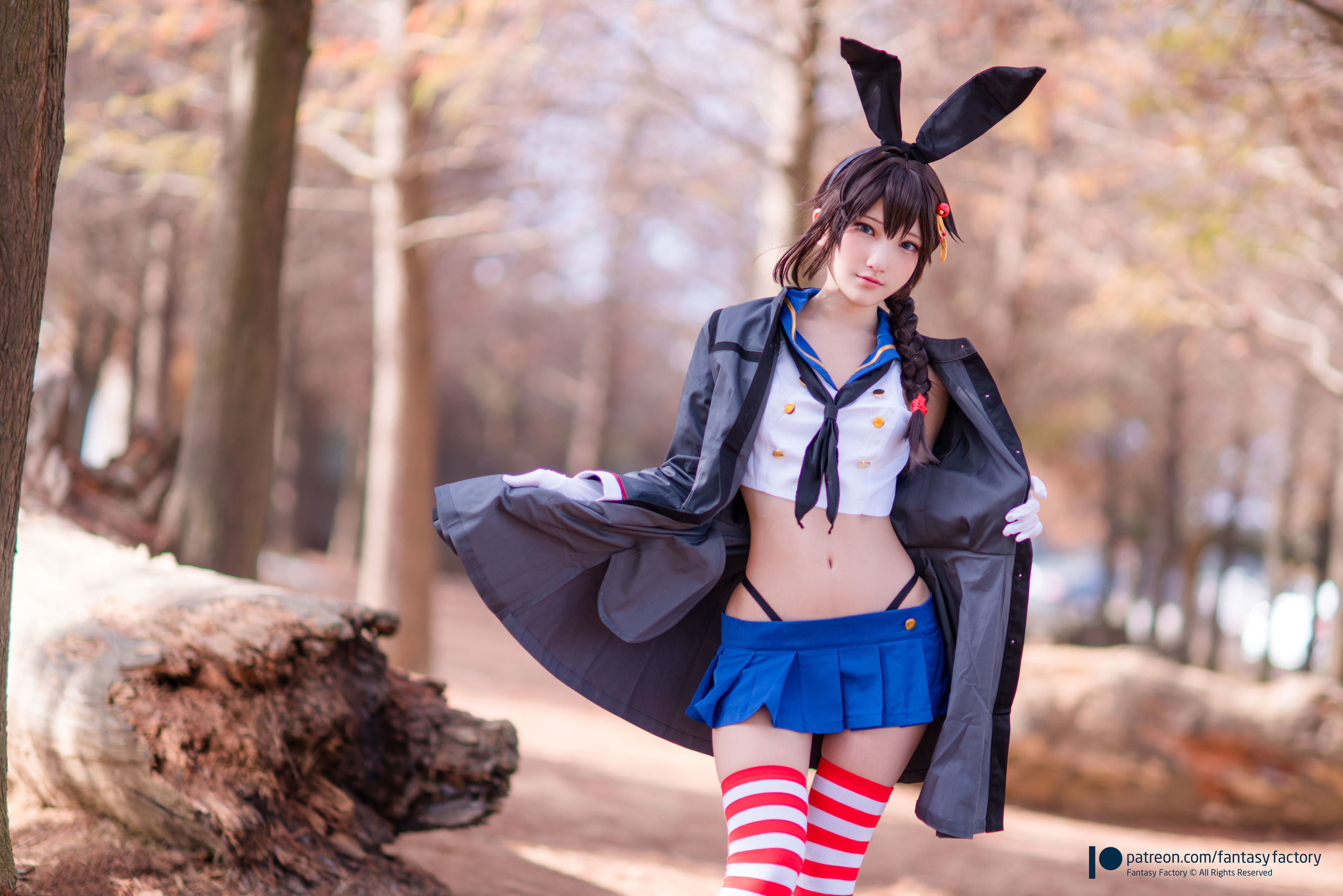 [Fantasy Factory] 小丁Cosplay – JK制服 水手小兔 外拍 [66P]
