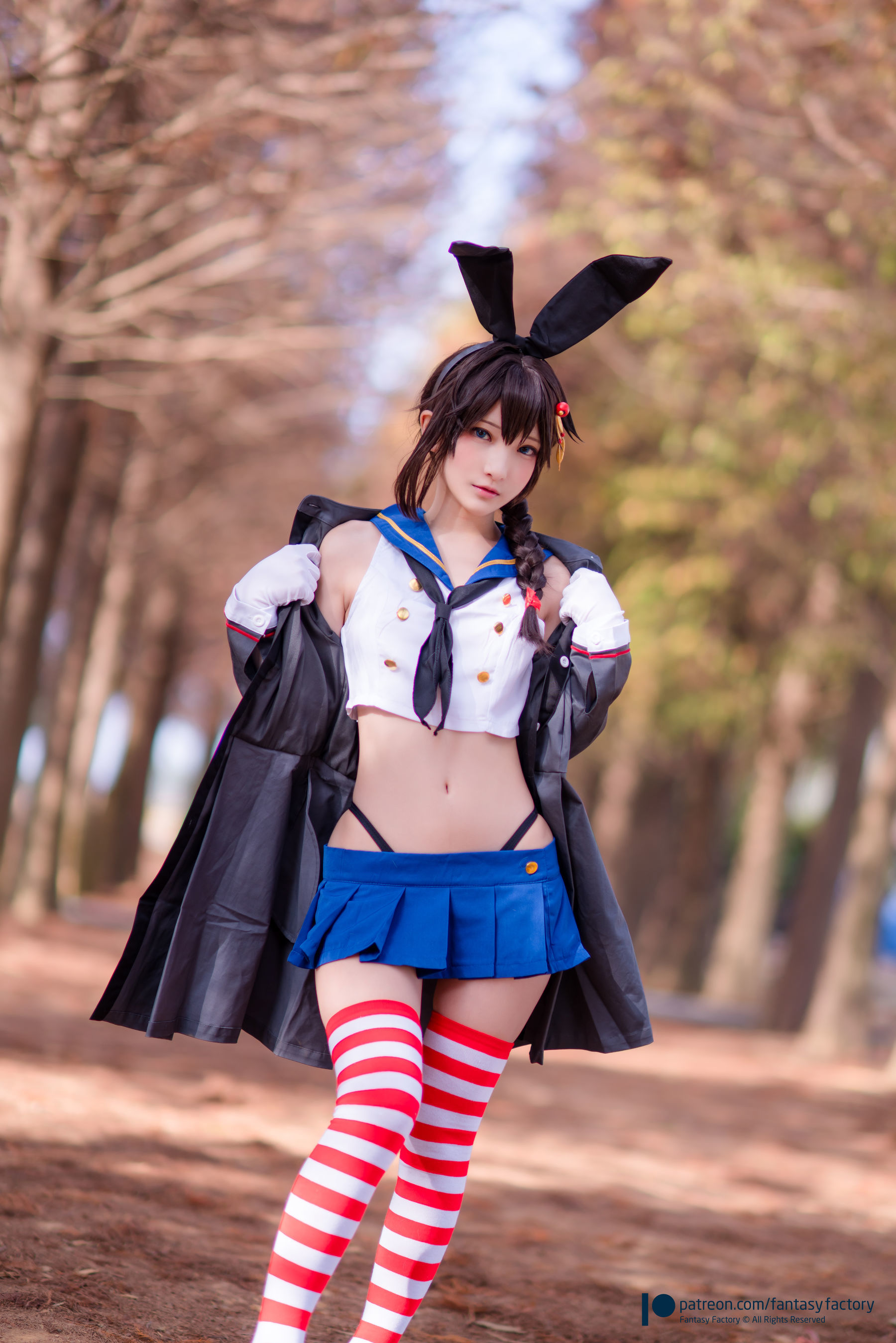 [Fantasy Factory] 小丁Cosplay – JK制服 水手小兔 外拍 [66P]