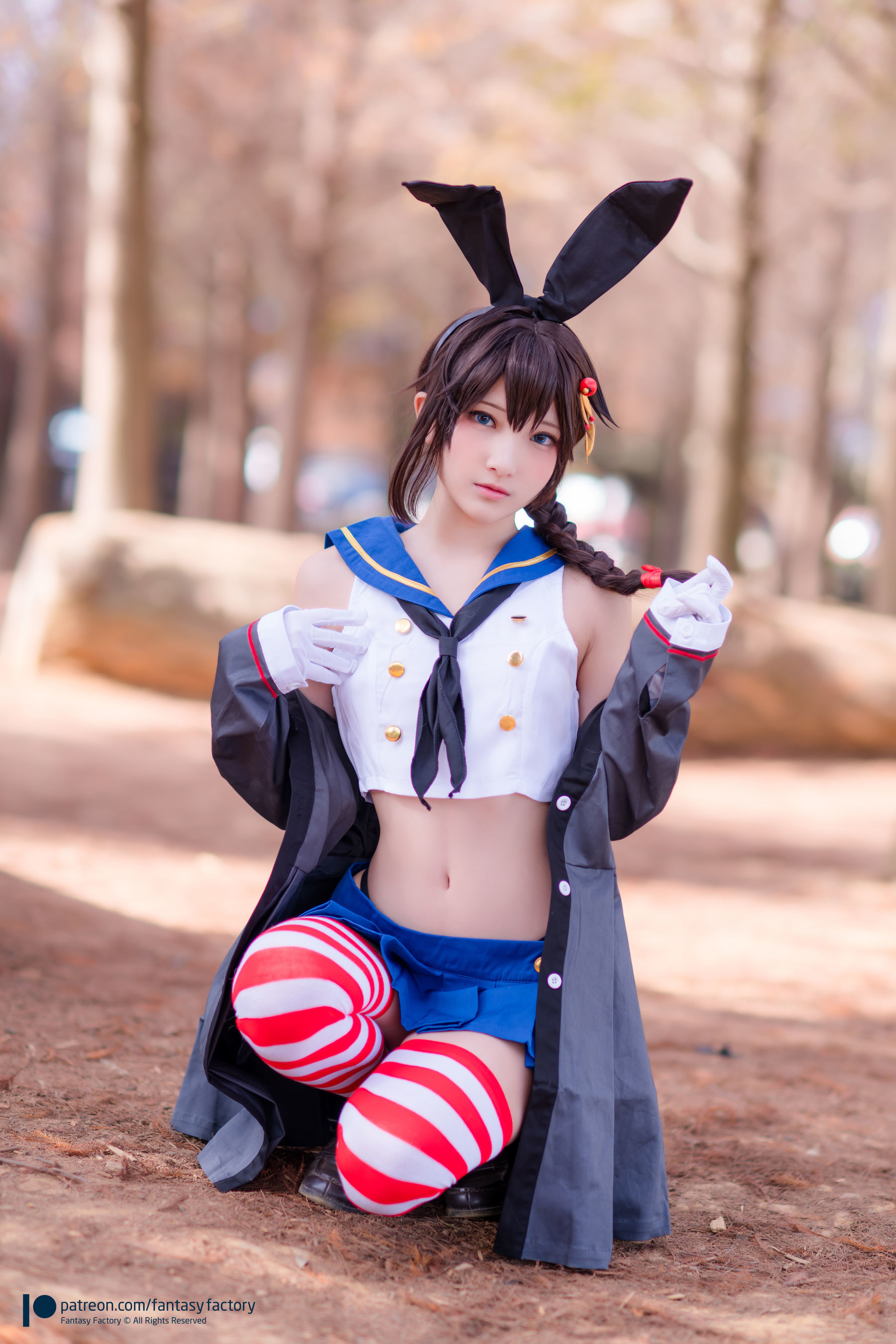 [Fantasy Factory] 小丁Cosplay – JK制服 水手小兔 外拍 [66P]