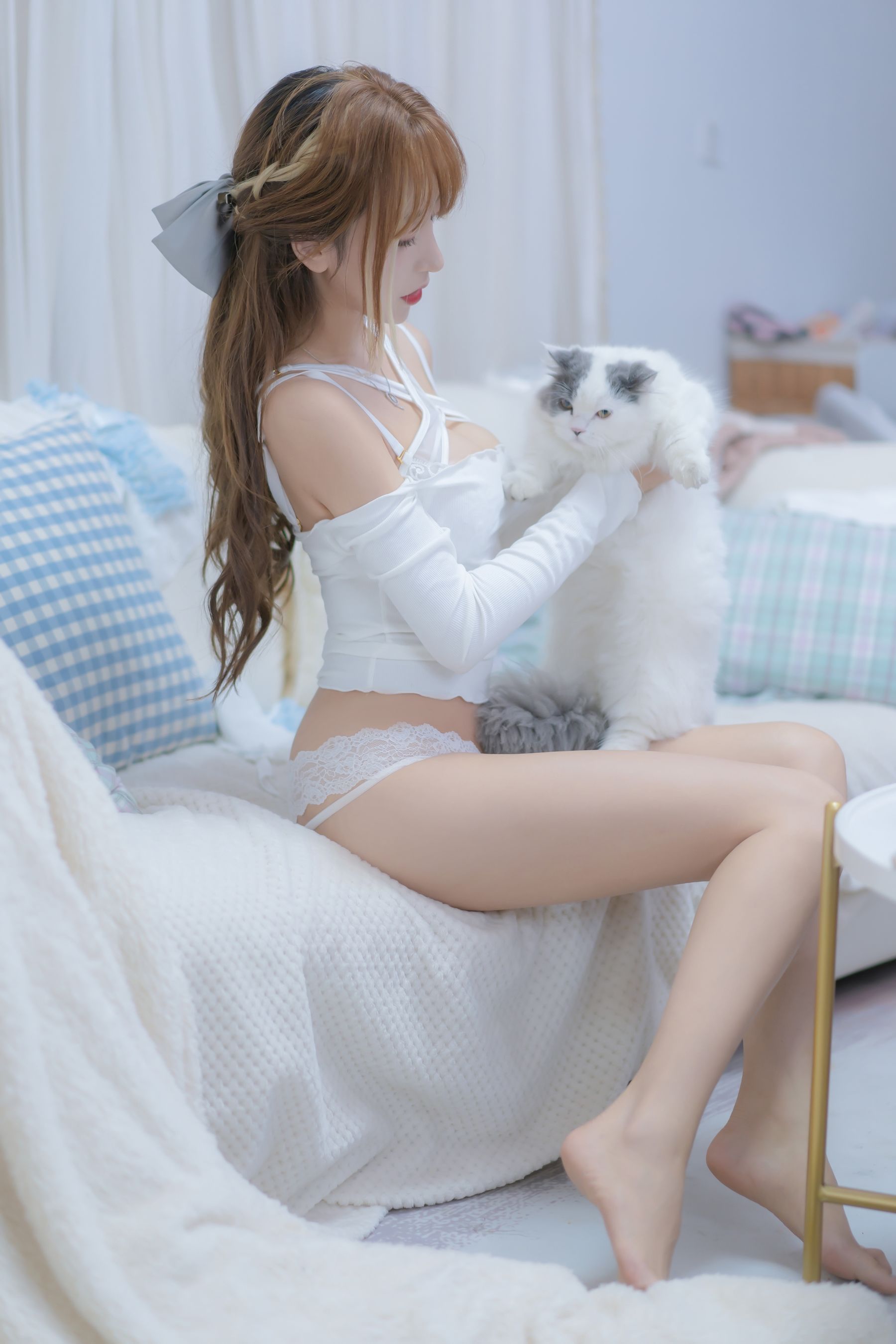 斗鱼米线线sama – 我和猫 [90P]