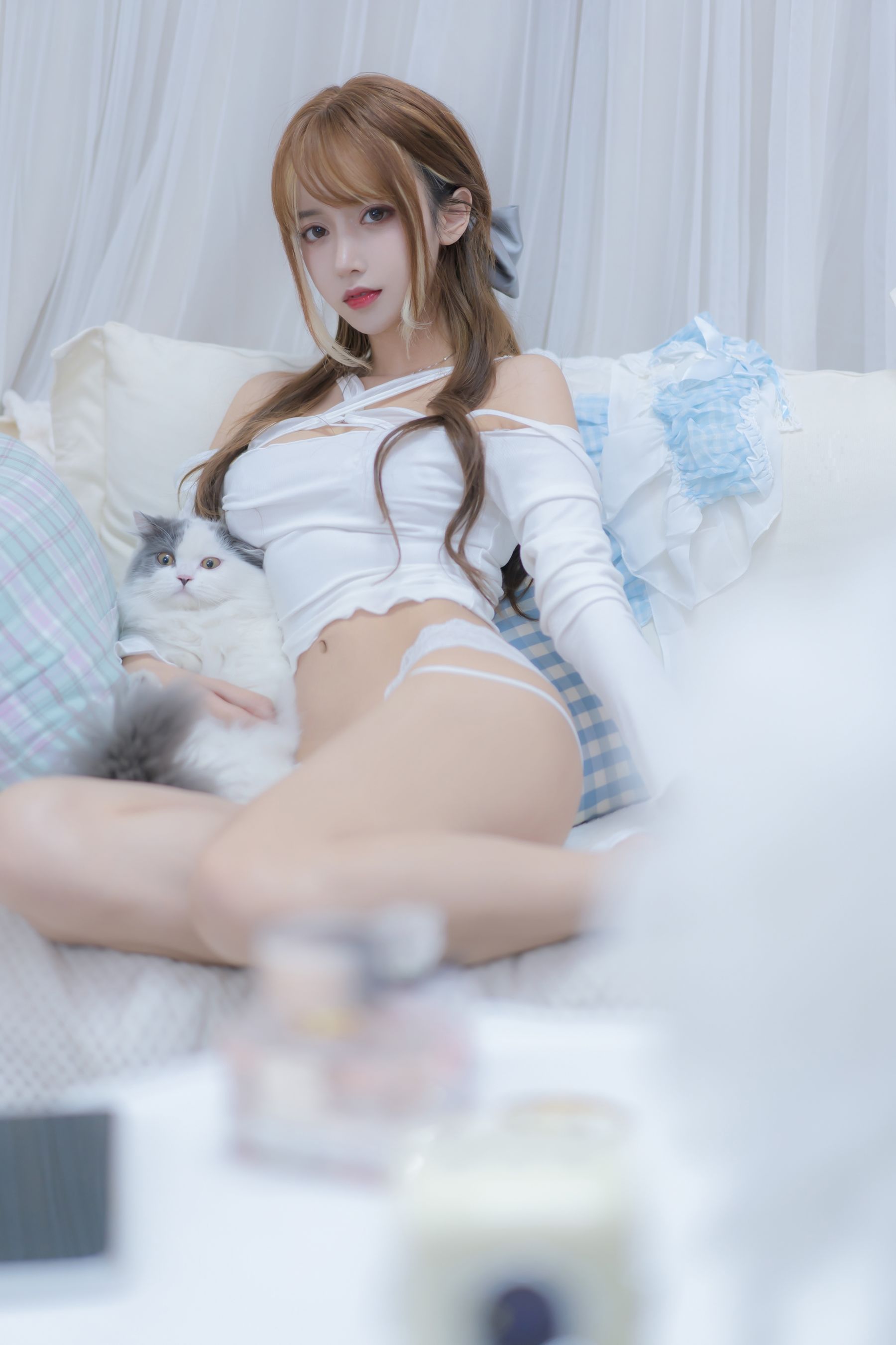斗鱼米线线sama – 我和猫 [90P]