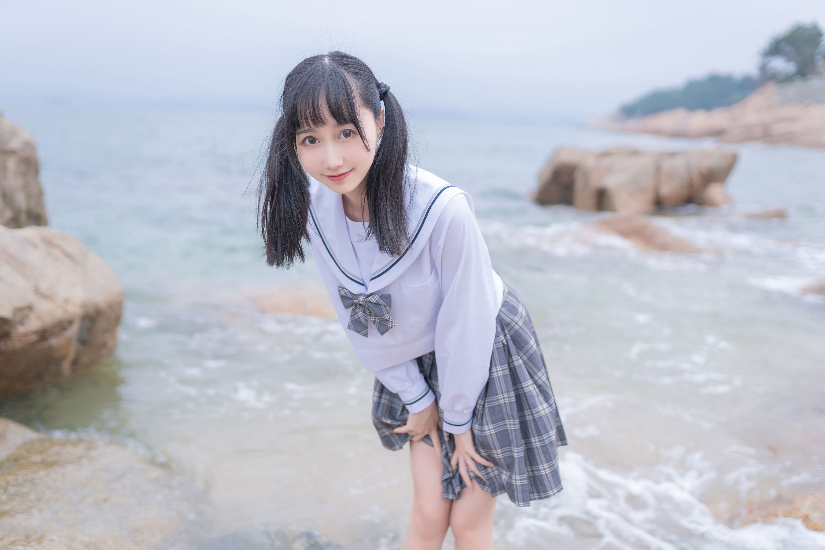 萌系小姐姐木绵绵OwO – 海边JK [40P]