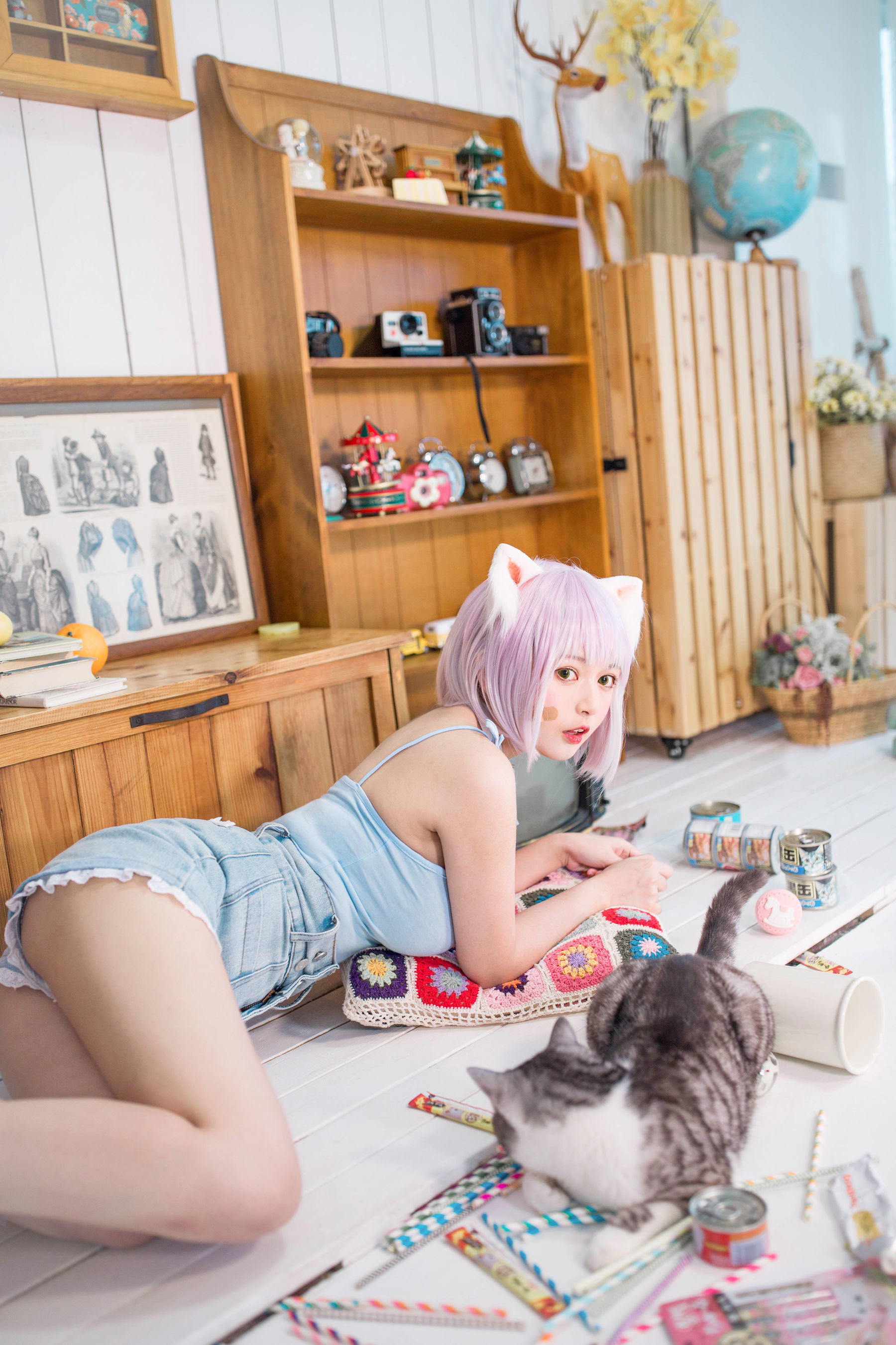 大眼萌妹黑猫猫OvO – 养猫小课堂 [35P]