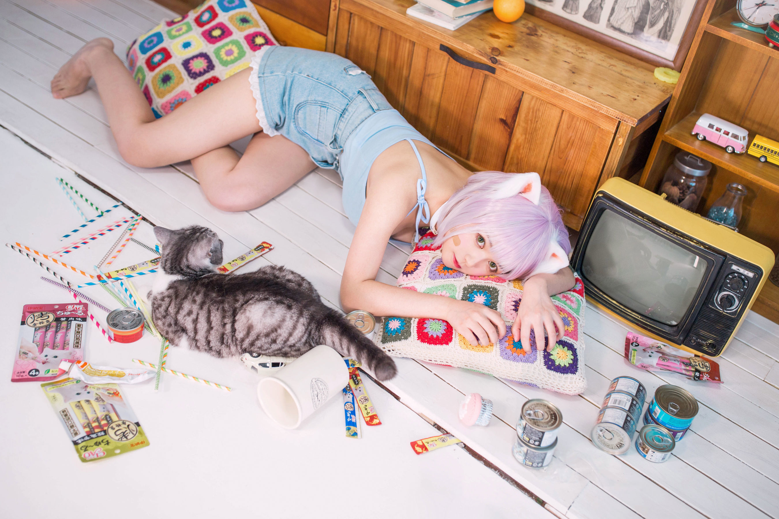 大眼萌妹黑猫猫OvO – 养猫小课堂 [35P]
