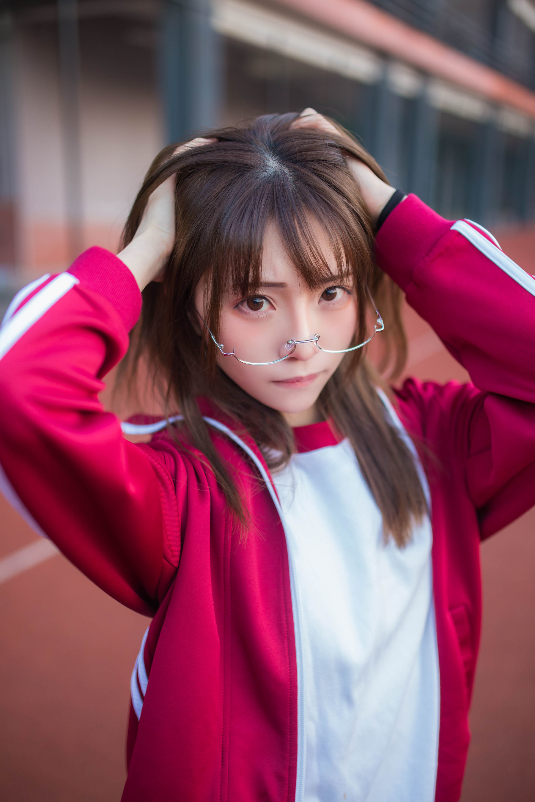 动漫博主Kitaro_绮太郎 红色运动服女孩 [13P]