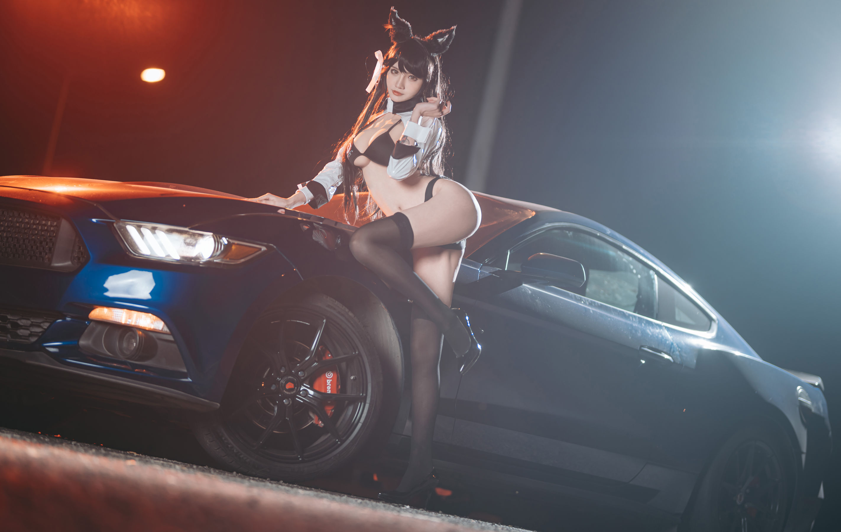 [Cosplay写真] 动漫博主一只冉呐 – 爱宕赛车 [21P]