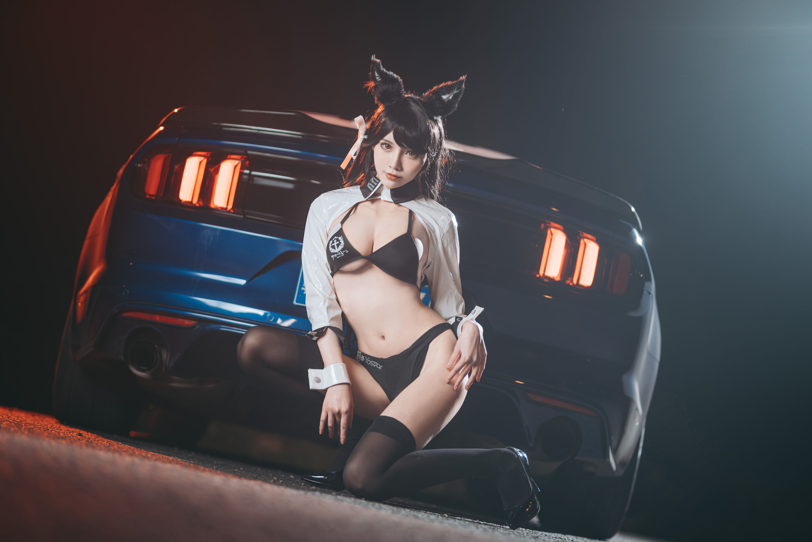 [Cosplay写真] 动漫博主一只冉呐 – 爱宕赛车 [21P]