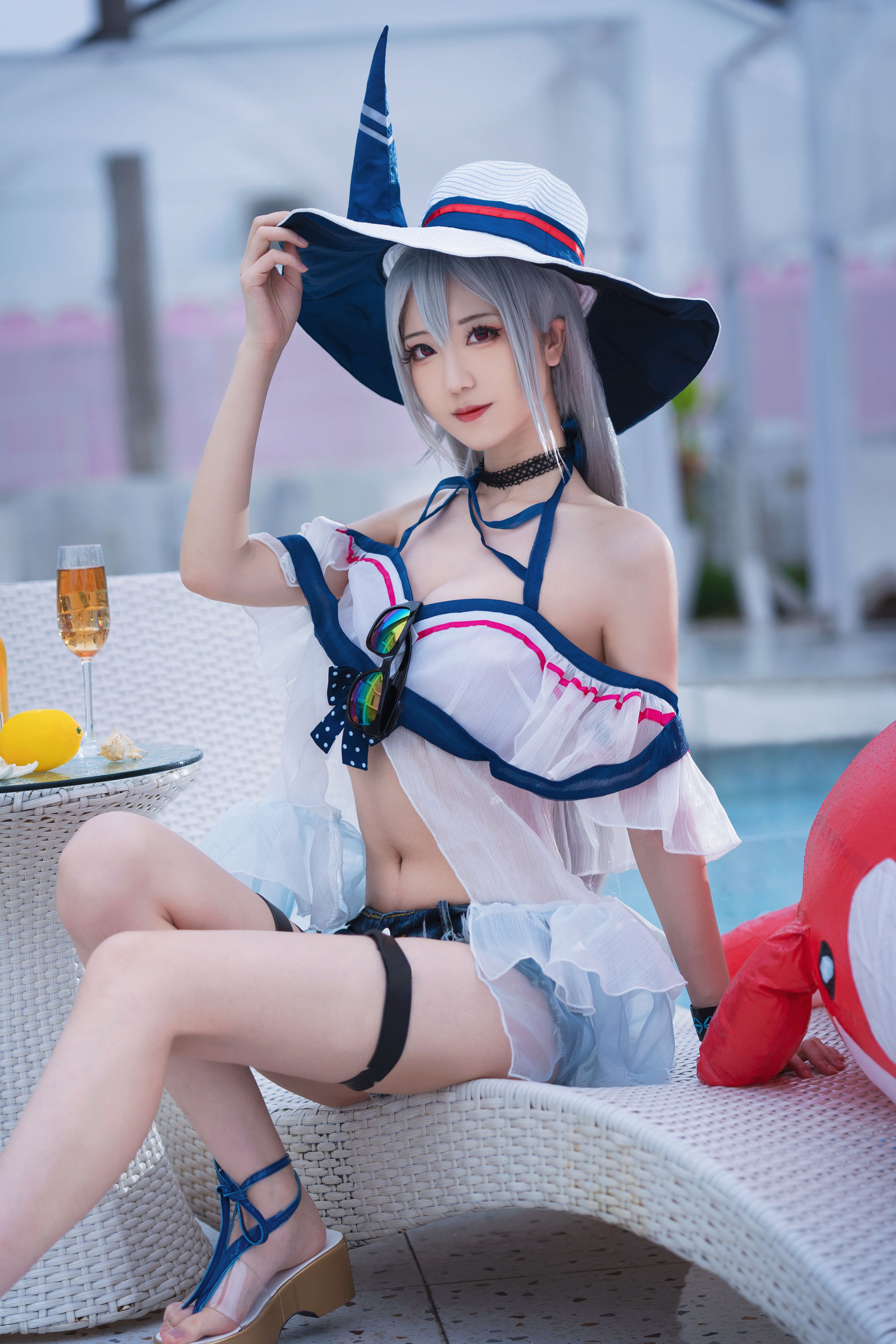 小姐姐弥音音ww – 明日方舟 斯卡蒂泳装 [24P]