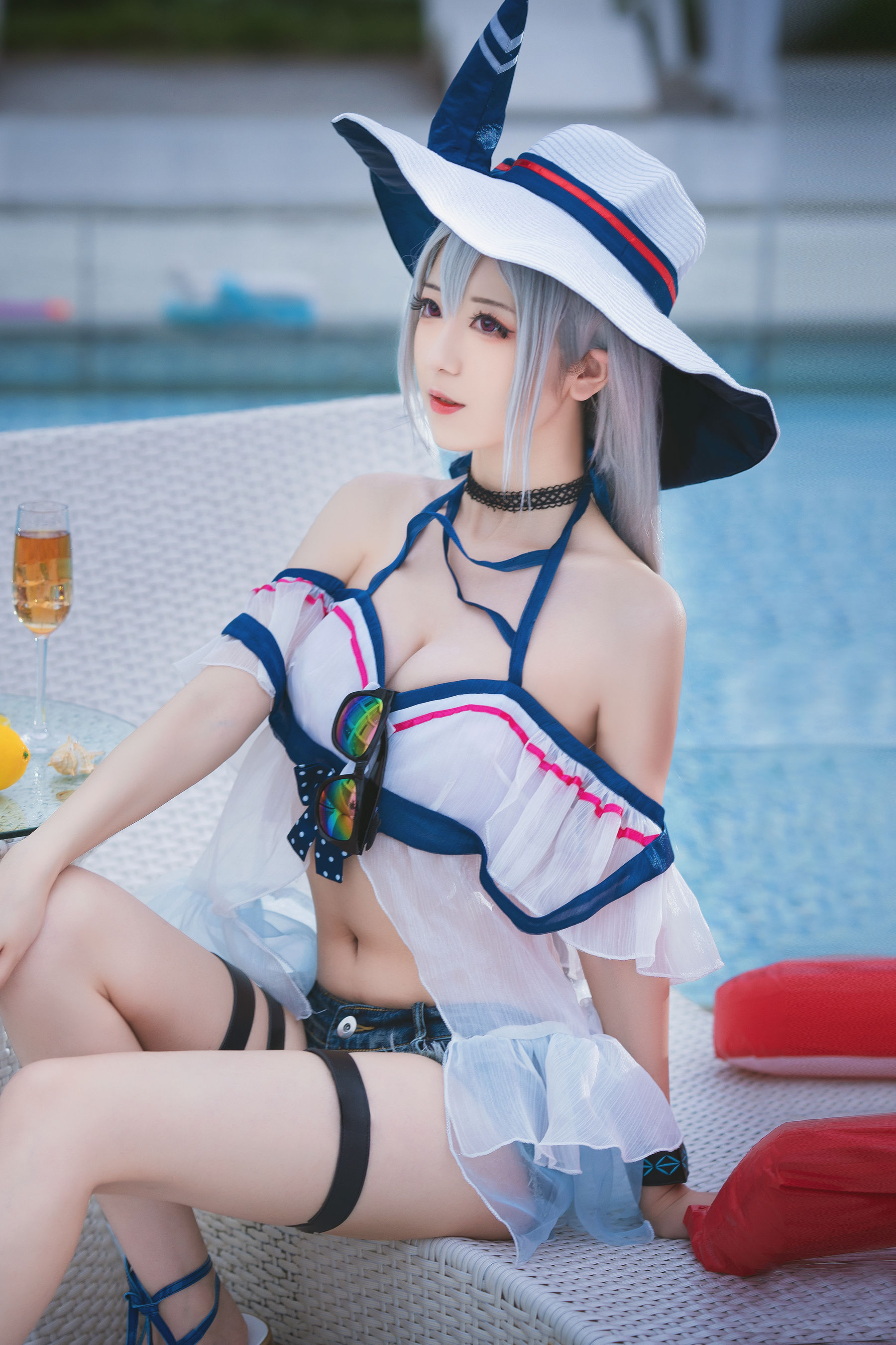 小姐姐弥音音ww – 明日方舟 斯卡蒂泳装 [24P]