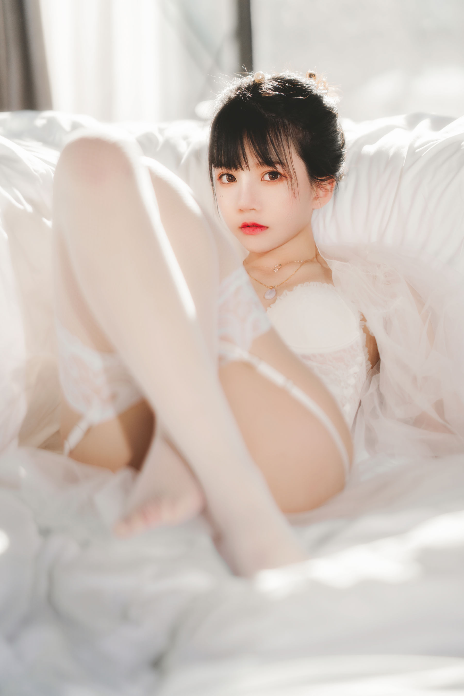 桜桃喵 – 白纱糖02 [34P]