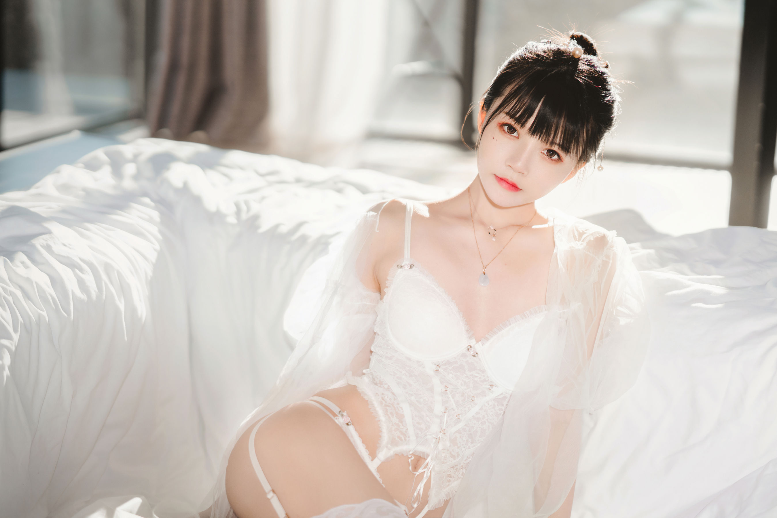 桜桃喵 – 白纱糖02 [34P]